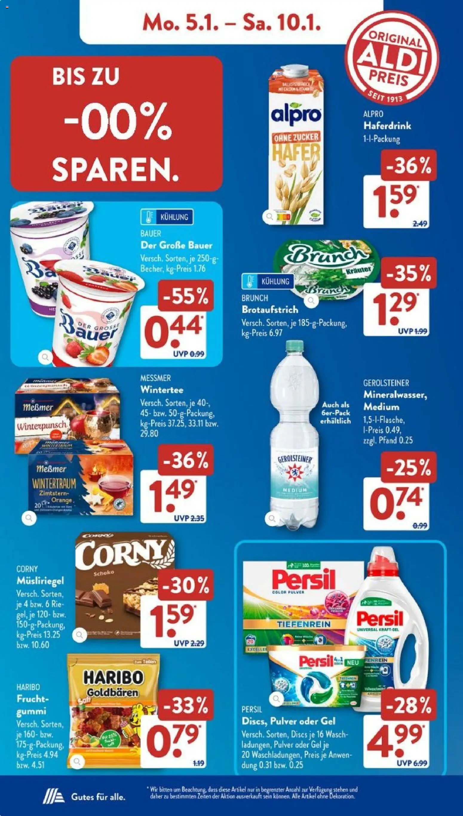 Aldi Süd Prospekt 	 – gültig ab 05.01.2026 | Seite: 12 | Produkte: Haribo, Messmer, Persil, Gerolsteiner