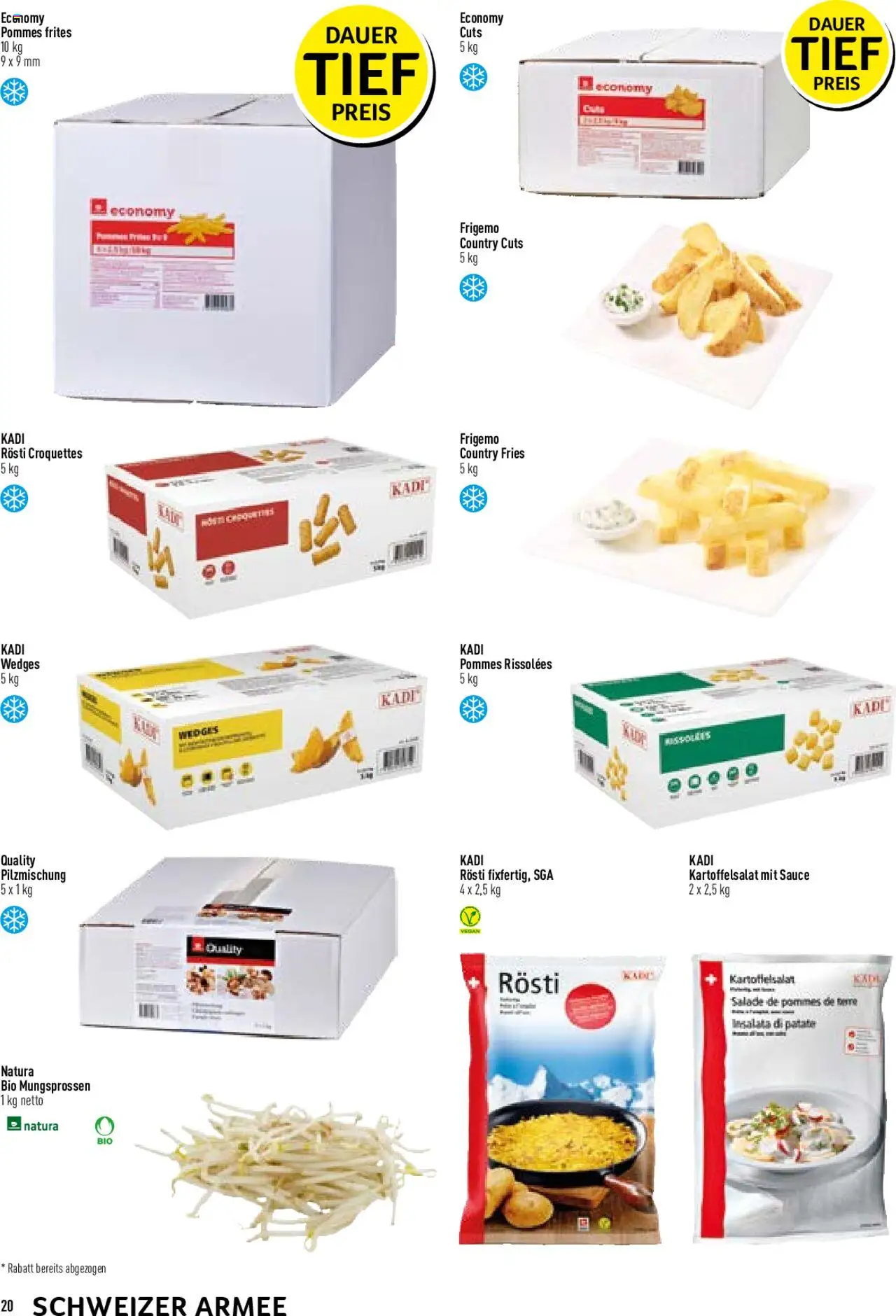 Prodega Aktionen Schweizer Armee ab 15.04.2025 | Seite: 20 | Produkte: Pommes Frites