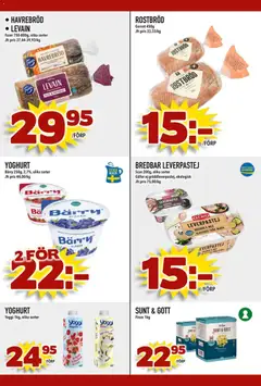 Din Mat erbjudanden - Förhandsvisning av reklamblad från butik Din Mat aktuell från 16.03.2026 | Sida: 4 | Produkter: Rostbröd, Leverpastej, Levain, Yoggi