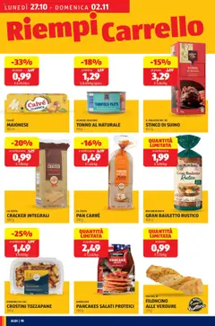 Anteprima del volantino Volantino Aldi	 valido a partire dal 27.10.2025 | Pagina: 10 | Prodotti: Maionese, Crackers, Carrello, Tagliere