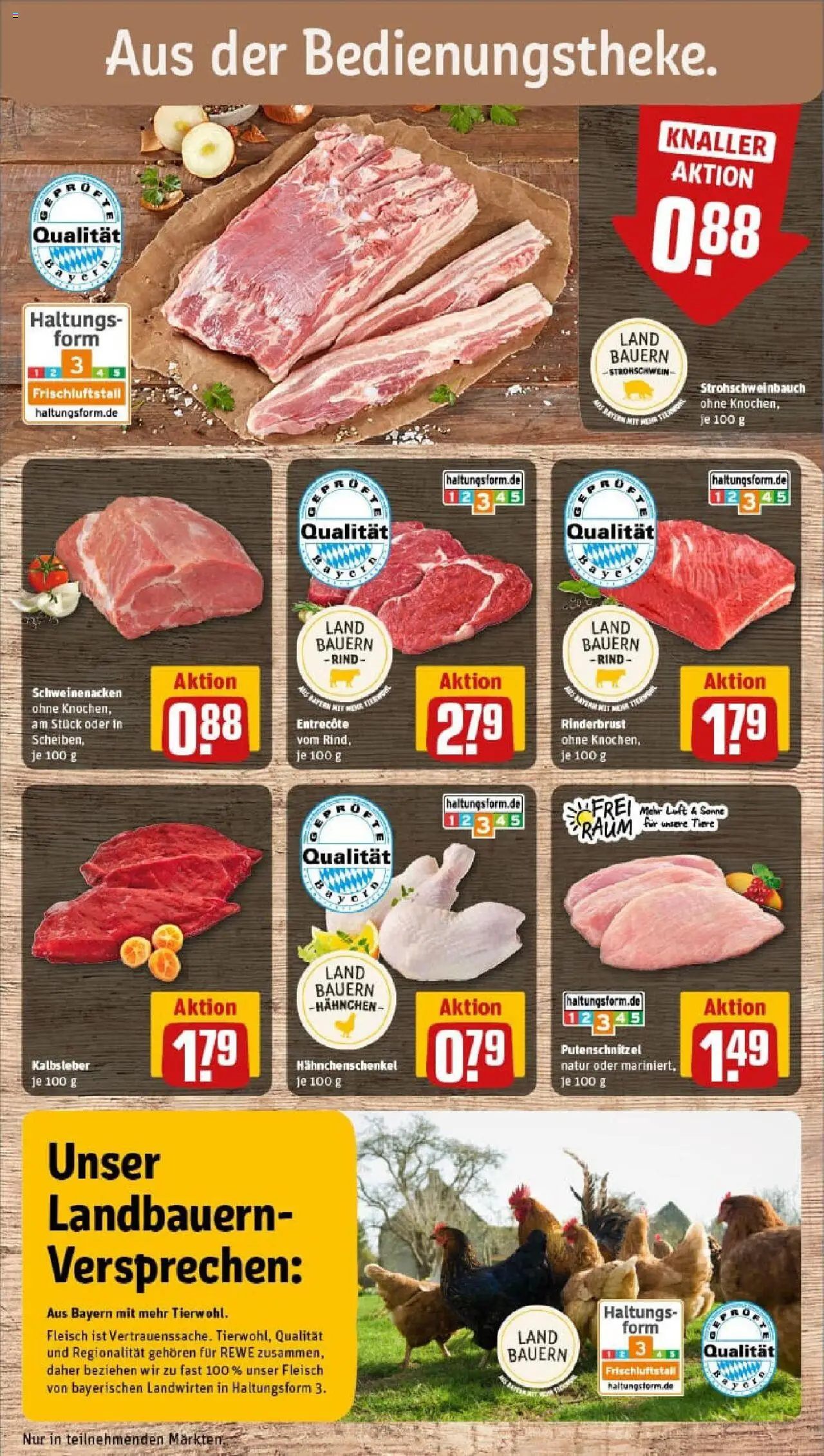 Rewe prospekt Weisendorf	 - gültig ab dem 24.08.2025 | Seite: 10 | Produkte: Hahnchen, Entrecote, Kalbsleber, Fleisch