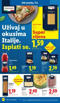 Parmigiano Reggiano, 100 g, Dozrijevan 14 mjeseci, Ribani ili sjeckani - Pregled kataloga iz trgovine Lidl, vrijedi od 07.04.2026 | Stranica: 10 | Proizvodi: Lasagne, Narezak, Umak, Rajčica