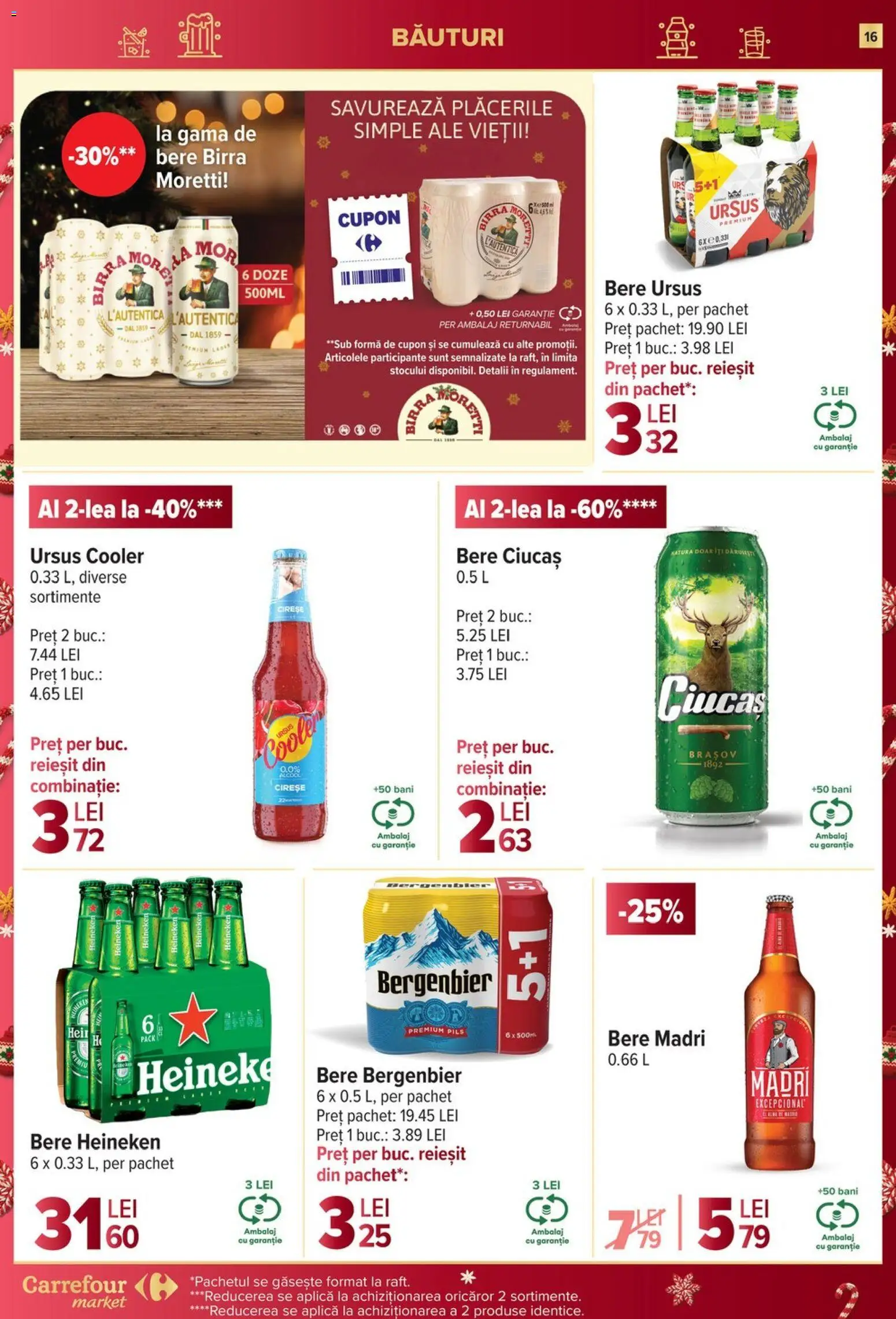 Noul catalog Carrefour – valabil de la 10.12.2025 | Pagină: 16 | Produse: Bere, Plastik Kulübe, Cireșe