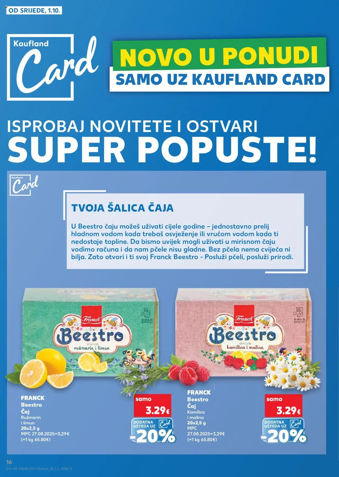Kaufland katalog | vrijedi od 01.10.2025 | Stranica: 16 | Proizvodi: Čaj, Limun, Ružmarin, Šalica