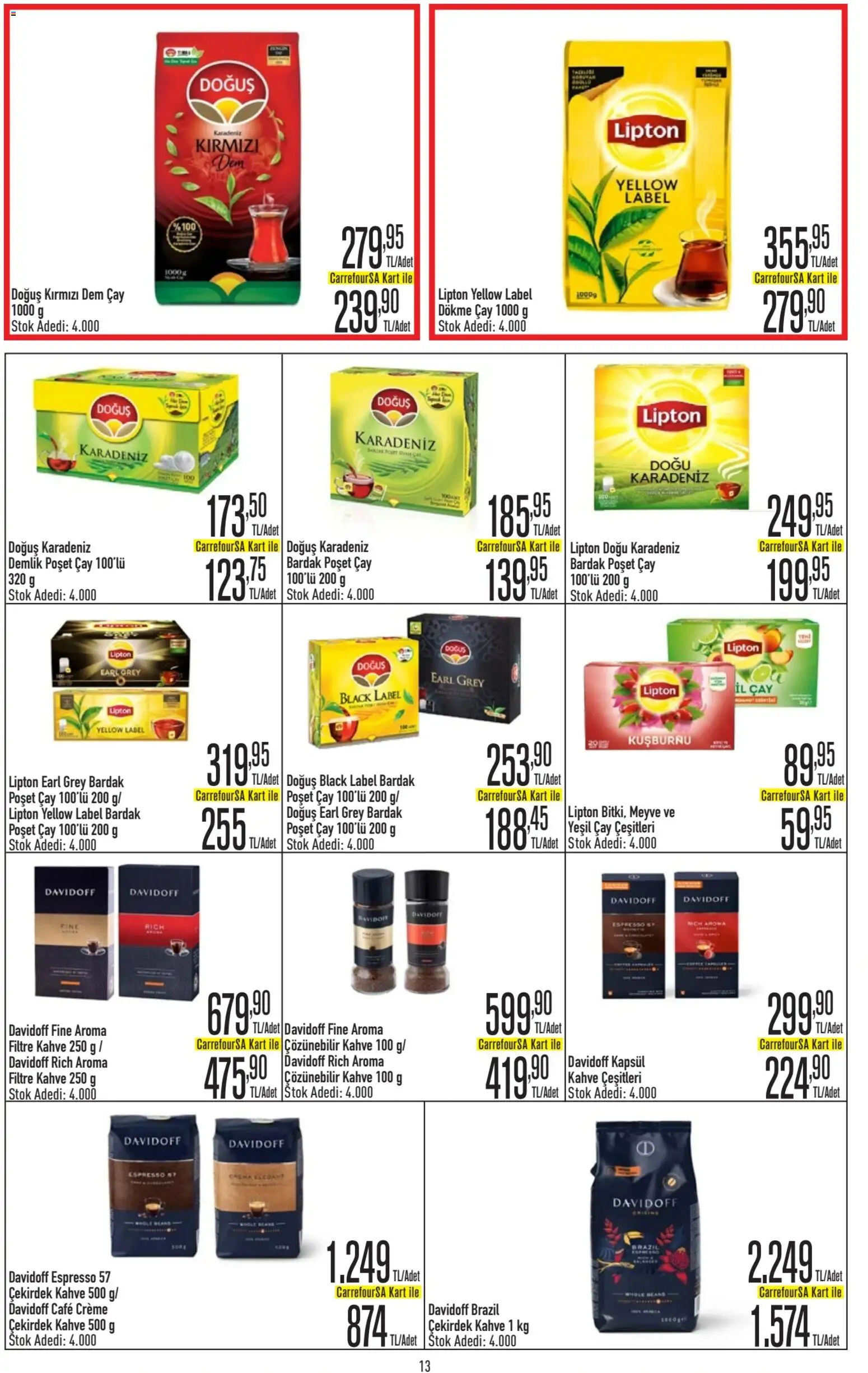 CarrefourSA Katalog - 09.04.2026 tarihinden itibaren geçerlidir | Sayfa: 14 | Ürünler: Çay, Demlik poşet çay, Bardak poşet çay, Demlik