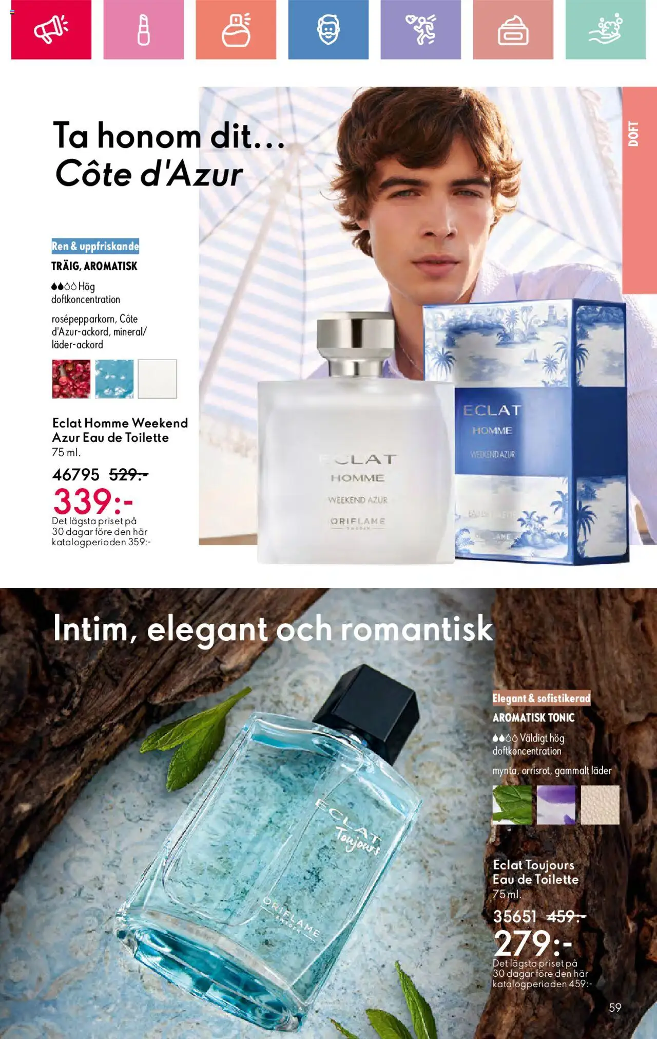 Oriflame reklamblad aktuell från 03.08.2025 | Sida: 59 | Produkter: Doft, Eau de toilette