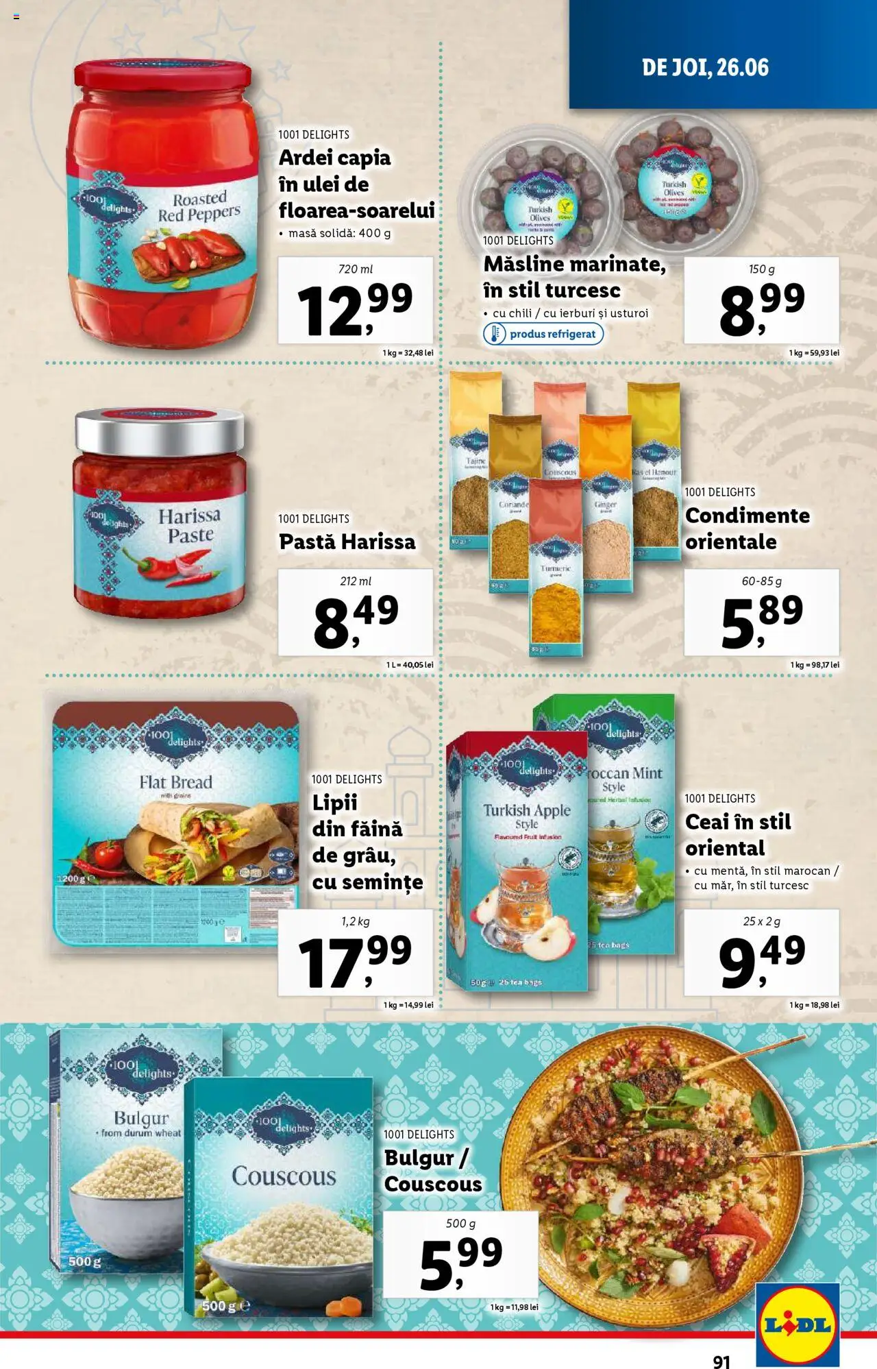 Catalog Lidl – valabil de la 23.06.2025 | Pagină: 91 | Produse: Delgeç, Masă, Făină, Paste