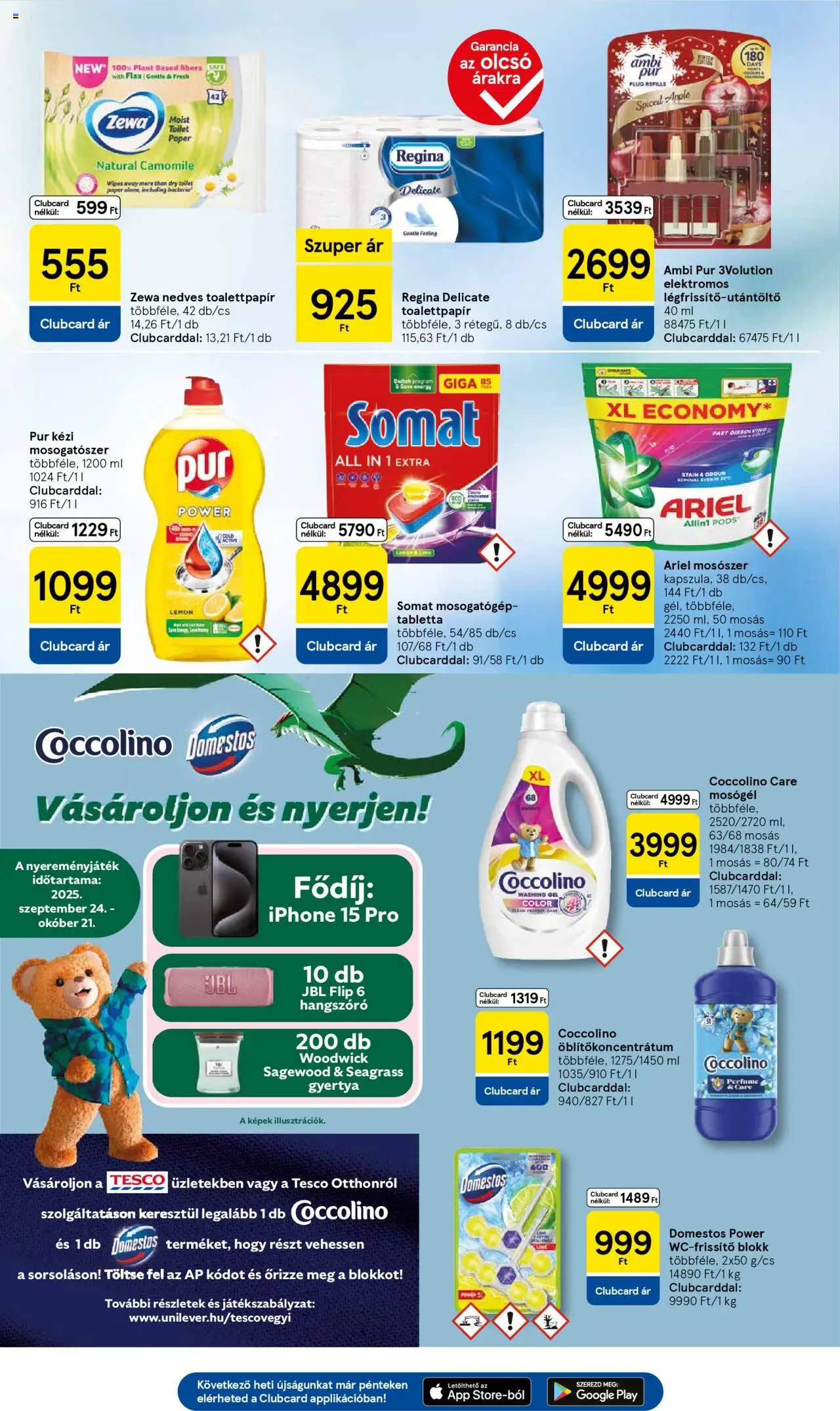Tesco akciós ujság - amely érvényes a következő dátumtól: 16.10.2025 | Oldal: 29 | Termékek: Coccolino, Hangszóró, Iphone, Mosógél