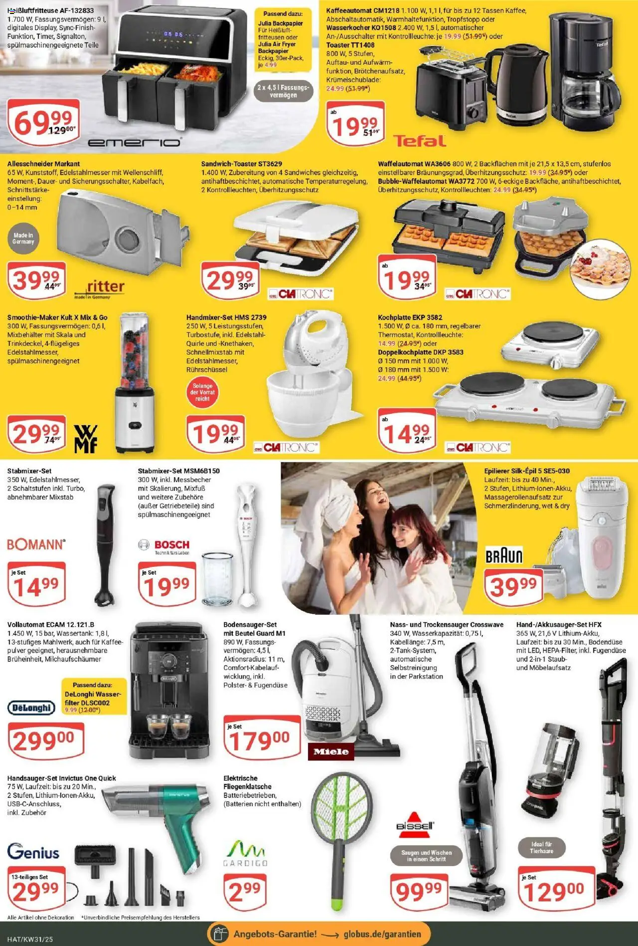 Globus prospekt Hattersheim	 - gültig ab dem 28.07.2025 | Seite: 22 | Produkte: Epilierer, Toaster, Batterien, Kaffee
