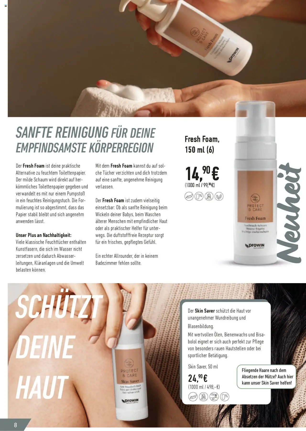 Katalog ProWin New Wellness  – gültig ab 01.10.2025 | Seite: 8 | Produkte: Wasser, Toilettenpapier