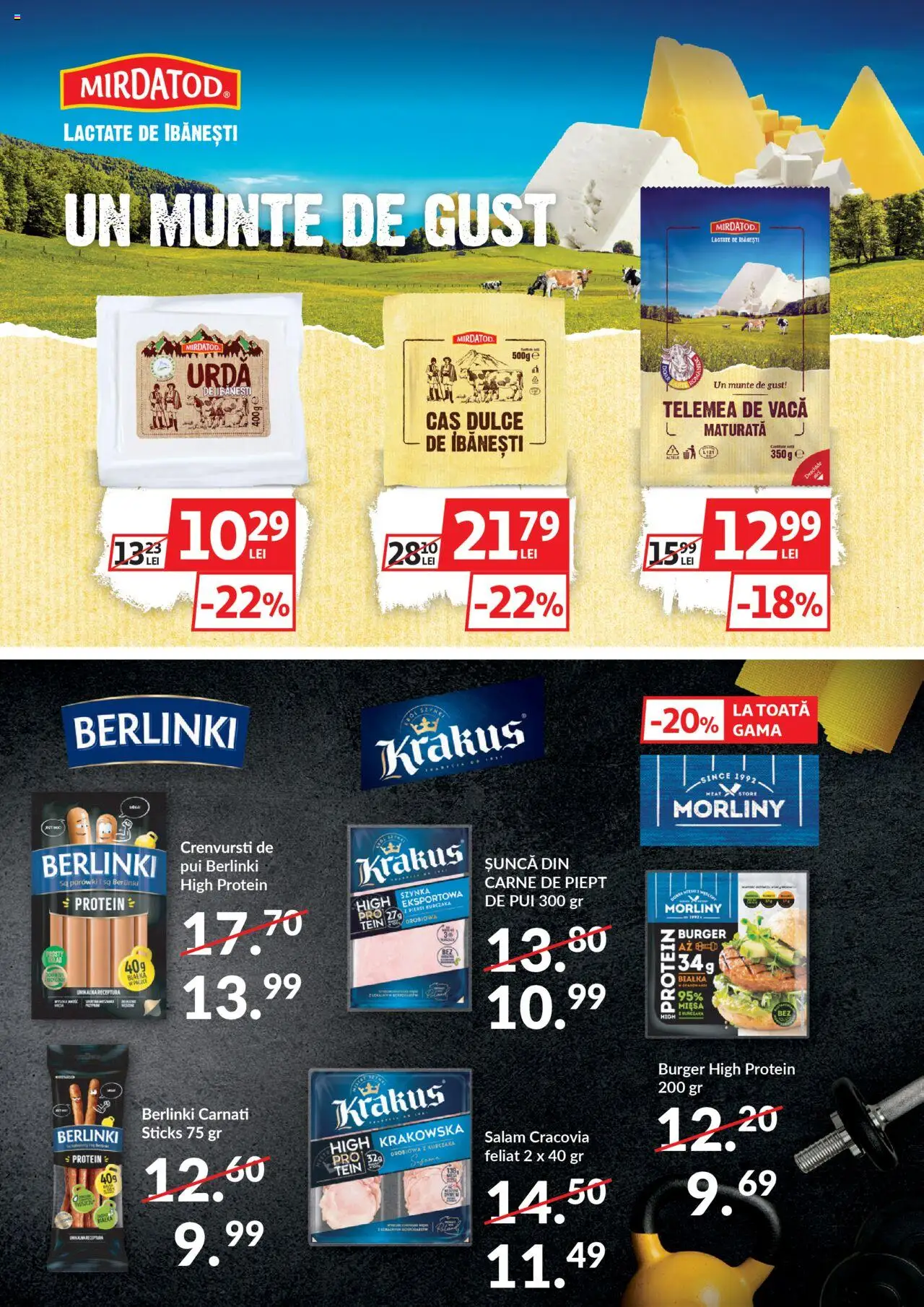 Noul catalog Auchan – valabil de la 10.09.2025 | Pagină: 23 | Produse: Crenvurști, Salam, Șuncă, Cârnați