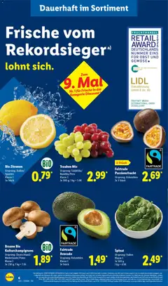 Lidl - Prospekt ab 09.02.2026 gültig | Seite: 14 | Produkte: Trauben, Avocado, Gemüse, Zitronen