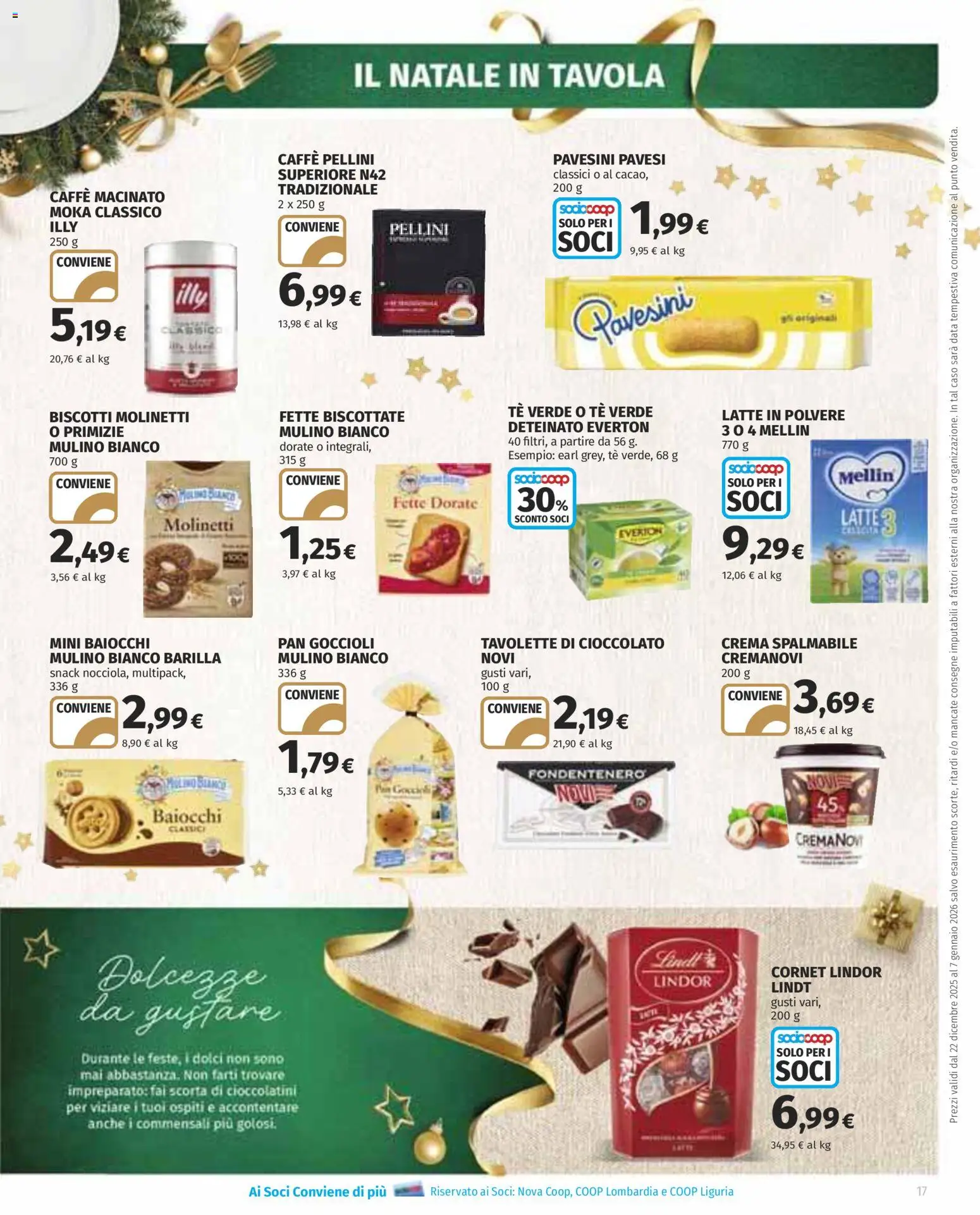 Volantino COOP del 22.12.2025 | Pagina: 17 | Prodotti: Cioccolato, Tè, Data, Macinato