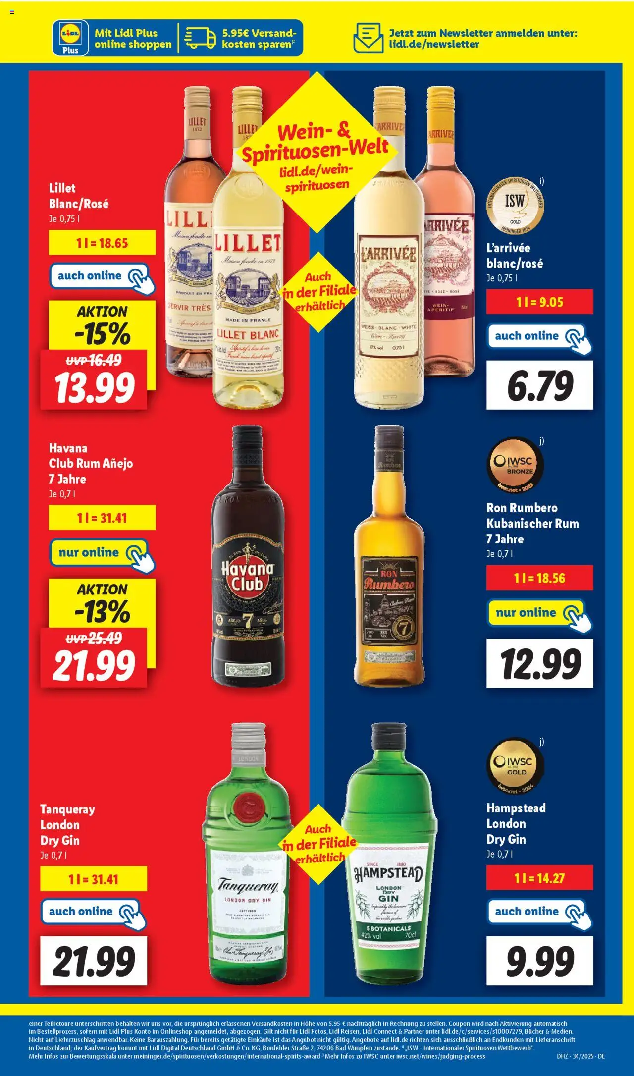 Lidl Prospekt 	 - gültig ab dem 18.08.2025 | Seite: 51 | Produkte: Rum, Bad, Lillet, Gin