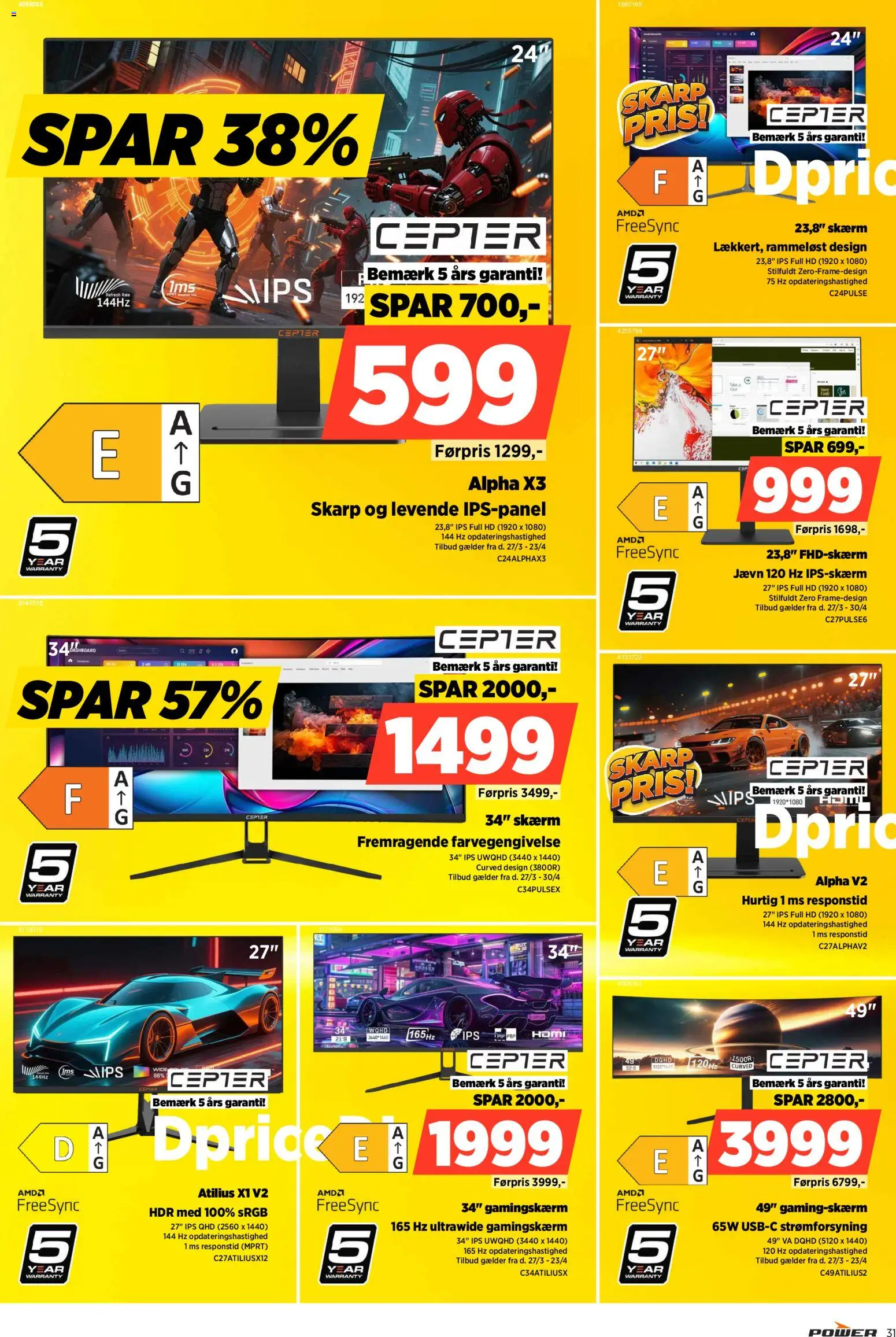 Power tilbudsavis – gyldig fra 17.04.2026 | Side: 31 | Produkter: Skærm