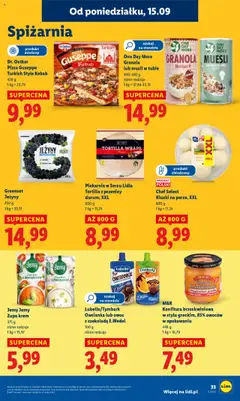 Dr. Oetker Pizza Guseppe Turkish Style Kebab, Pizza Guseppe Turkish Style Kebab, 420 g od 15.09.2025 | Strona: 37