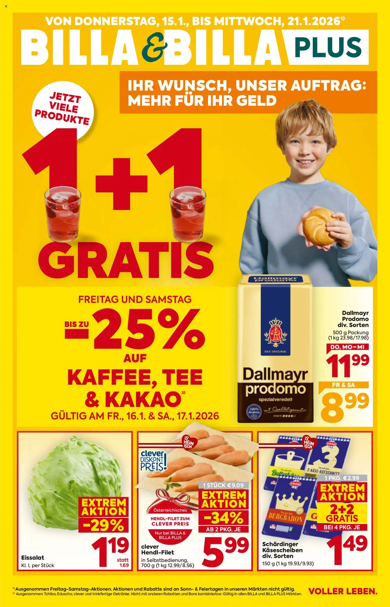 Billa Flugblatt - Oberösterreich gültig ab 15.01.2026 | Seite: 1 | Produkte: Tee