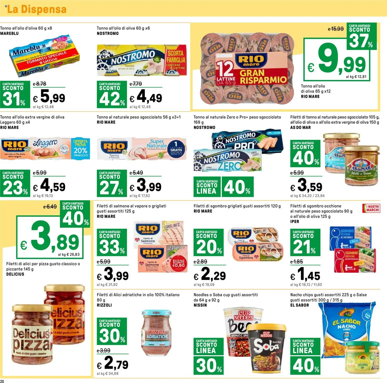 Volantino Iper del 16.01.2026 | Pagina: 20 | Prodotti: Pizza, Olio, Tonno al naturale, Olio di Oliva