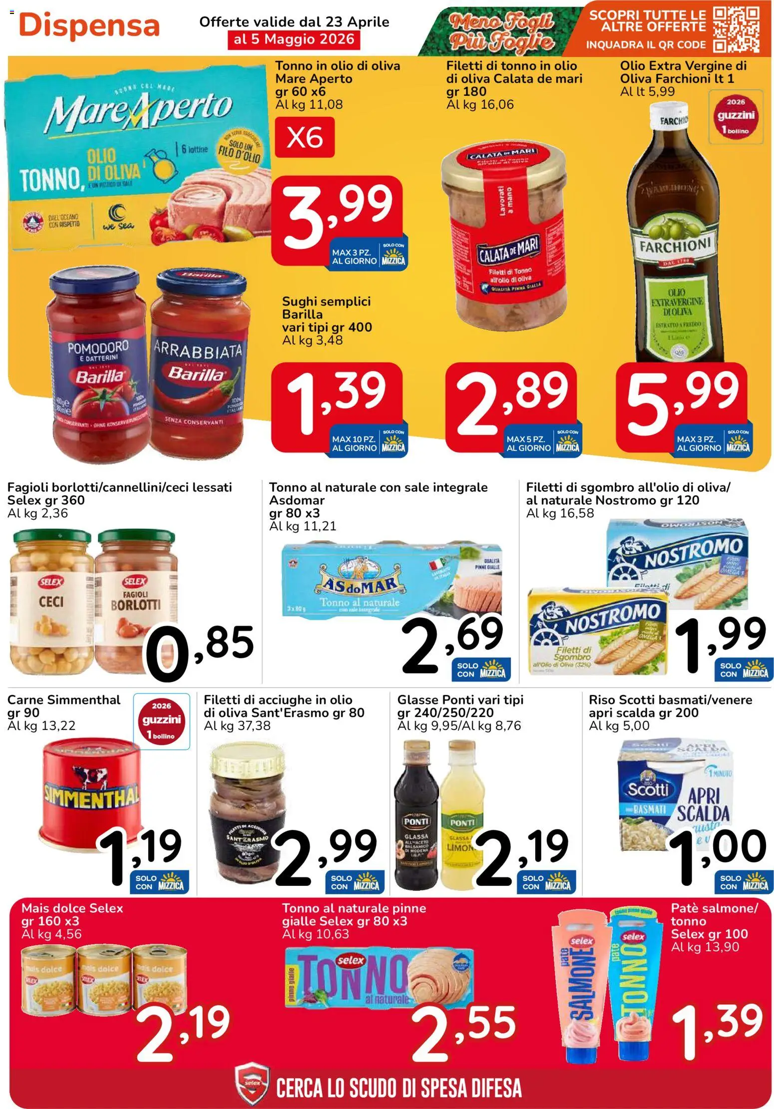 Volantino Famila del 23.04.2026 | Pagina: 26 | Prodotti: Riso, Ceci, Fagioli, Olio di Oliva