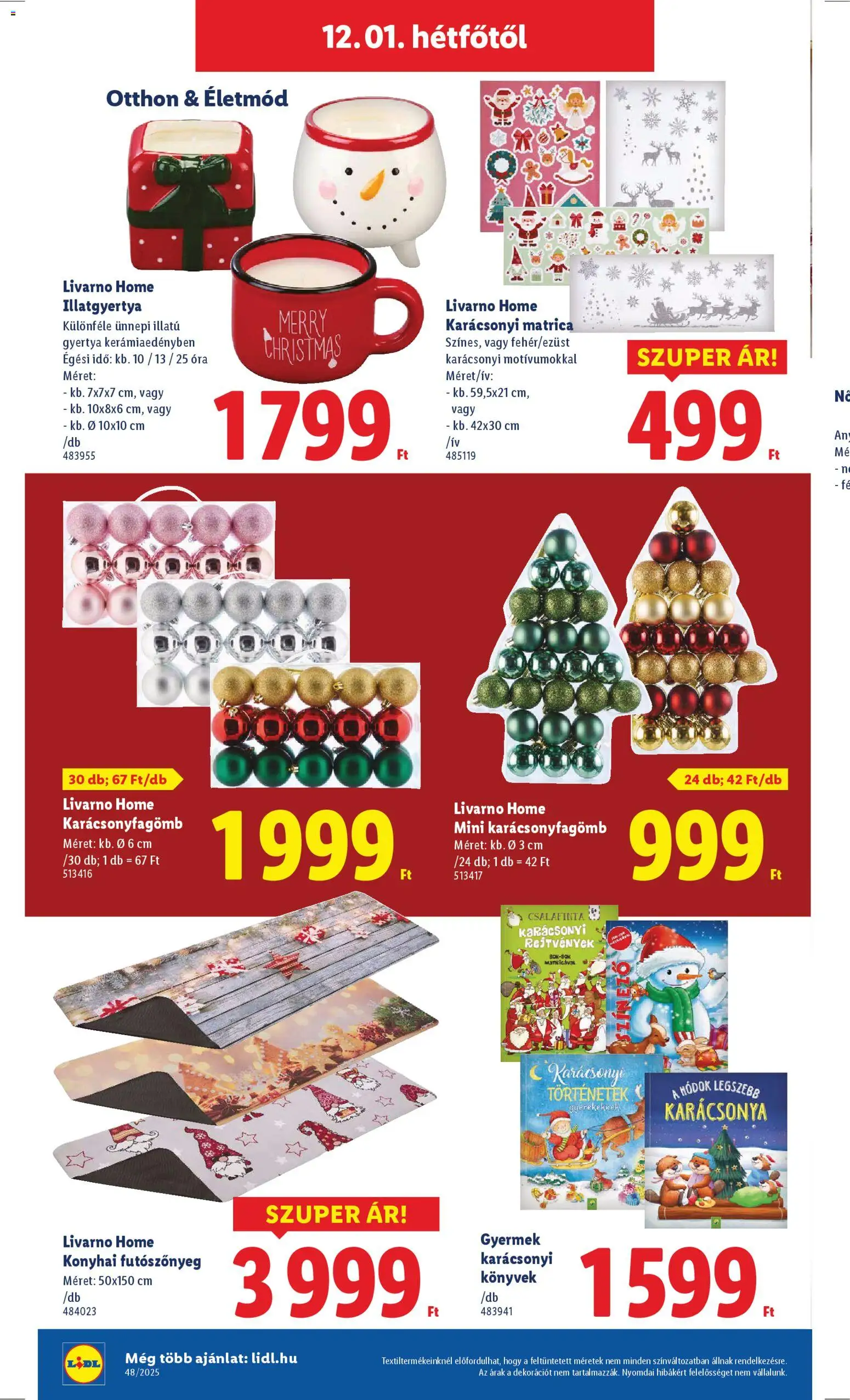 Lidl akciós ujság - amely érvényes a következő dátumtól: 27.11.2025 | Oldal: 16 | Termékek: Könyvek, Gyertya, Illatgyertya, Óra