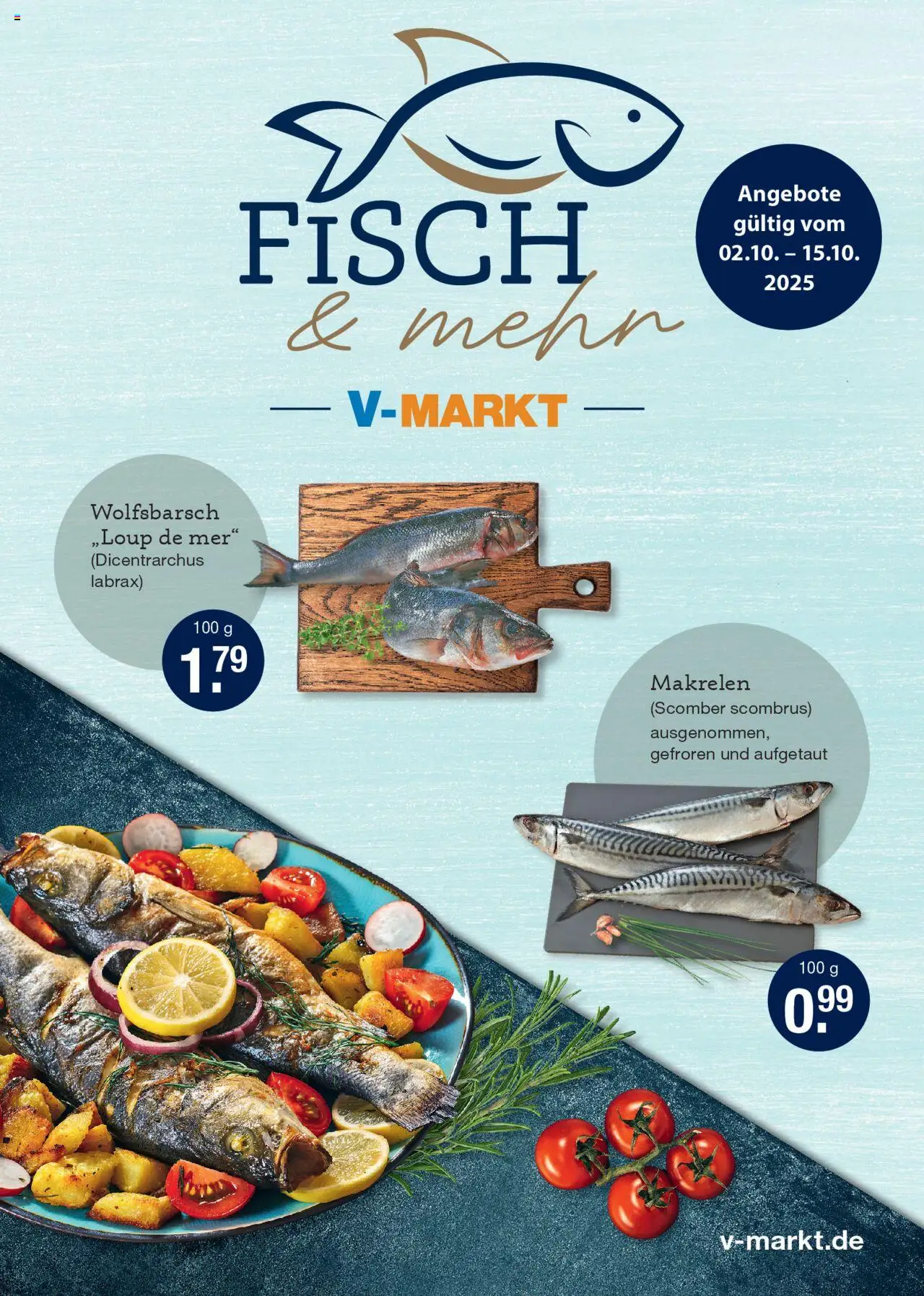 V-Markt - Fischwerbung M&#252;nchen – gültig ab 02.10.2025 | Seite: 1 | Produkte: Fisch