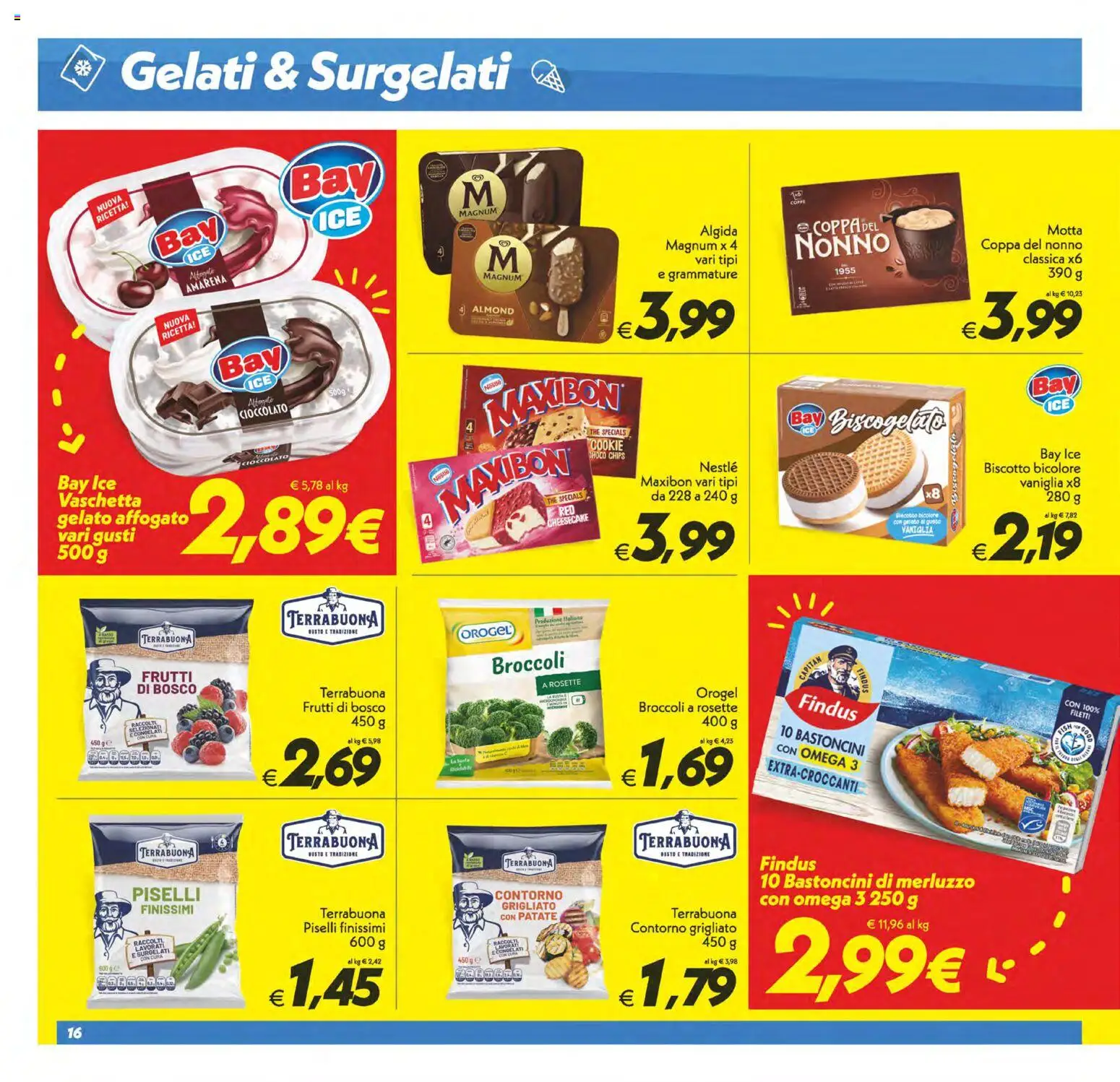 Volantino SuperConveniente del 28.04.2026 | Pagina: 16 | Prodotti: Cioccolato, Patate, Piselli, Broccoli