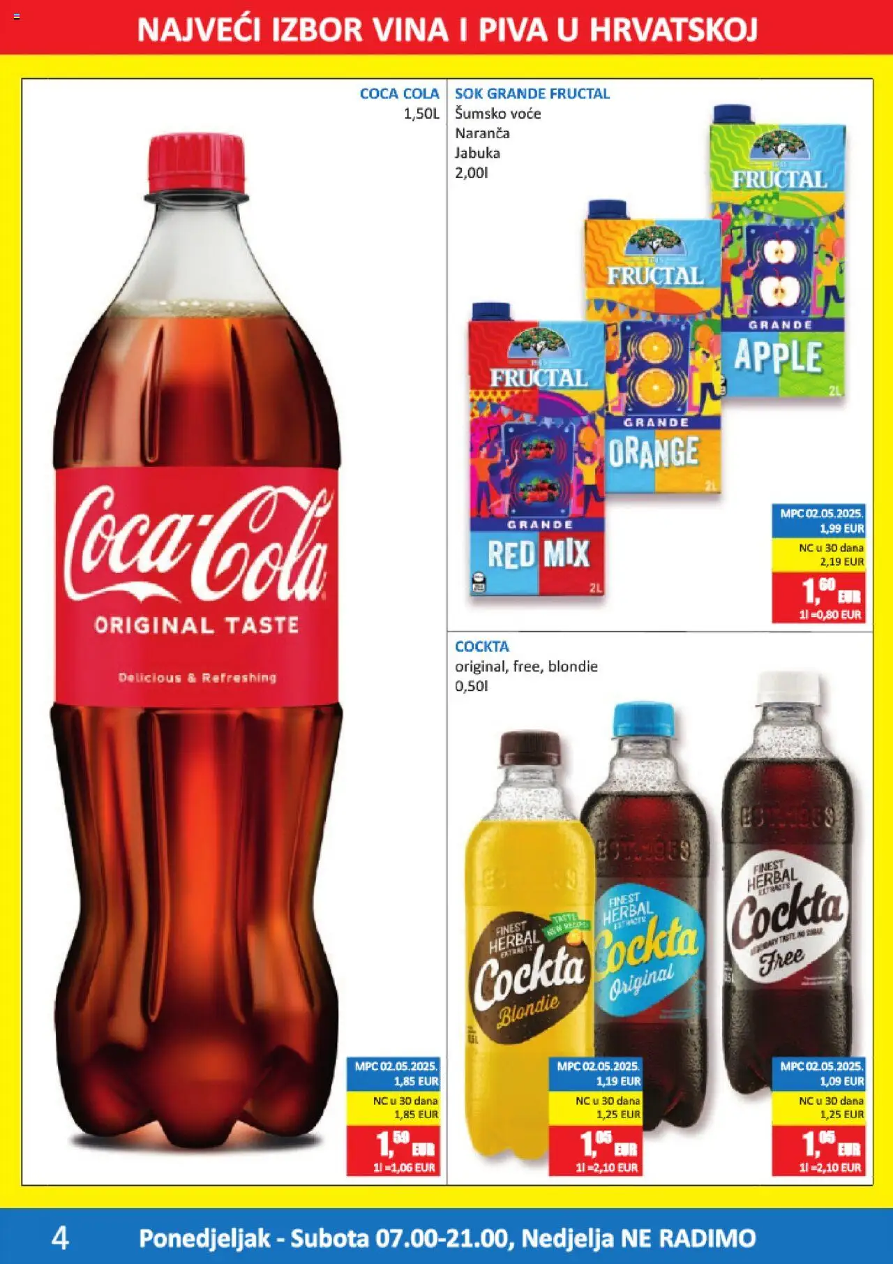 Vrutak katalog | vrijedi od 15.09.2025 | Stranica: 4 | Proizvodi: Šumsko voće, Coca cola, Sok, Voće