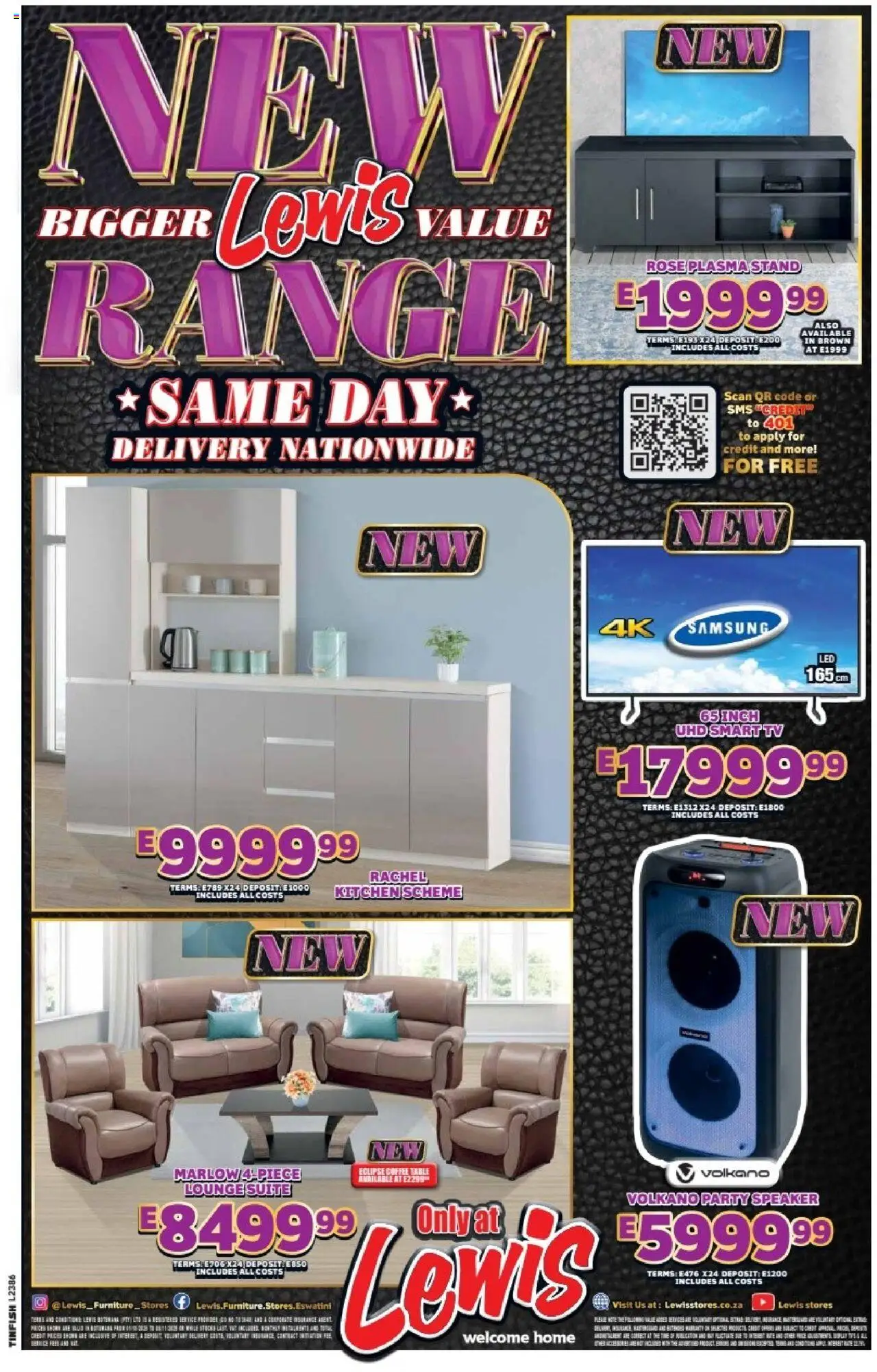 New Lewis Stores catalogue – valid from 01.10.2025 | Page: 24 | Products: Speaker, TV, Table, Lounge suite