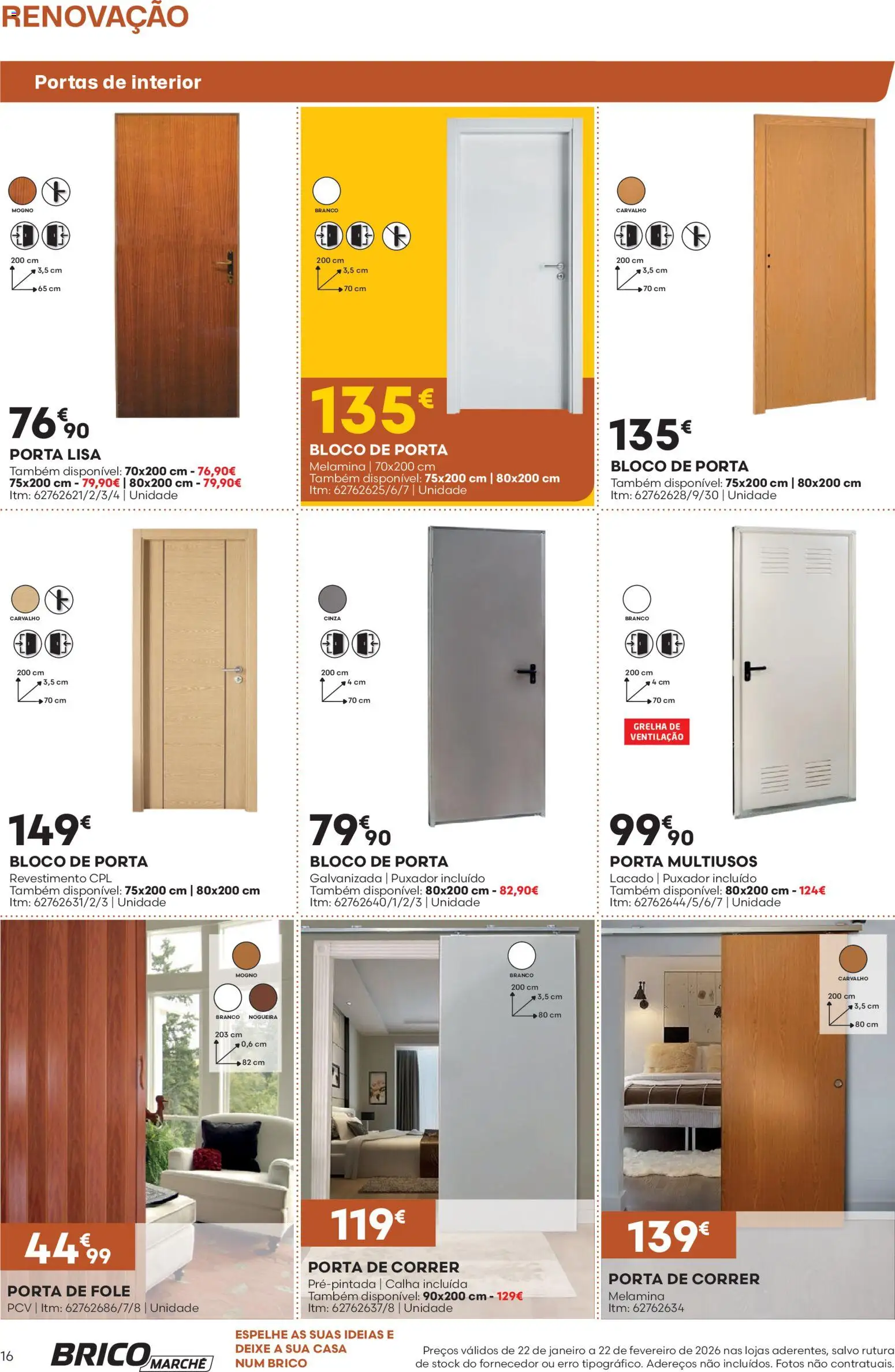 BricoMarché folheto │ válido de 22.01.2026 | Página: 16 | Produtos: Porta, Portas
