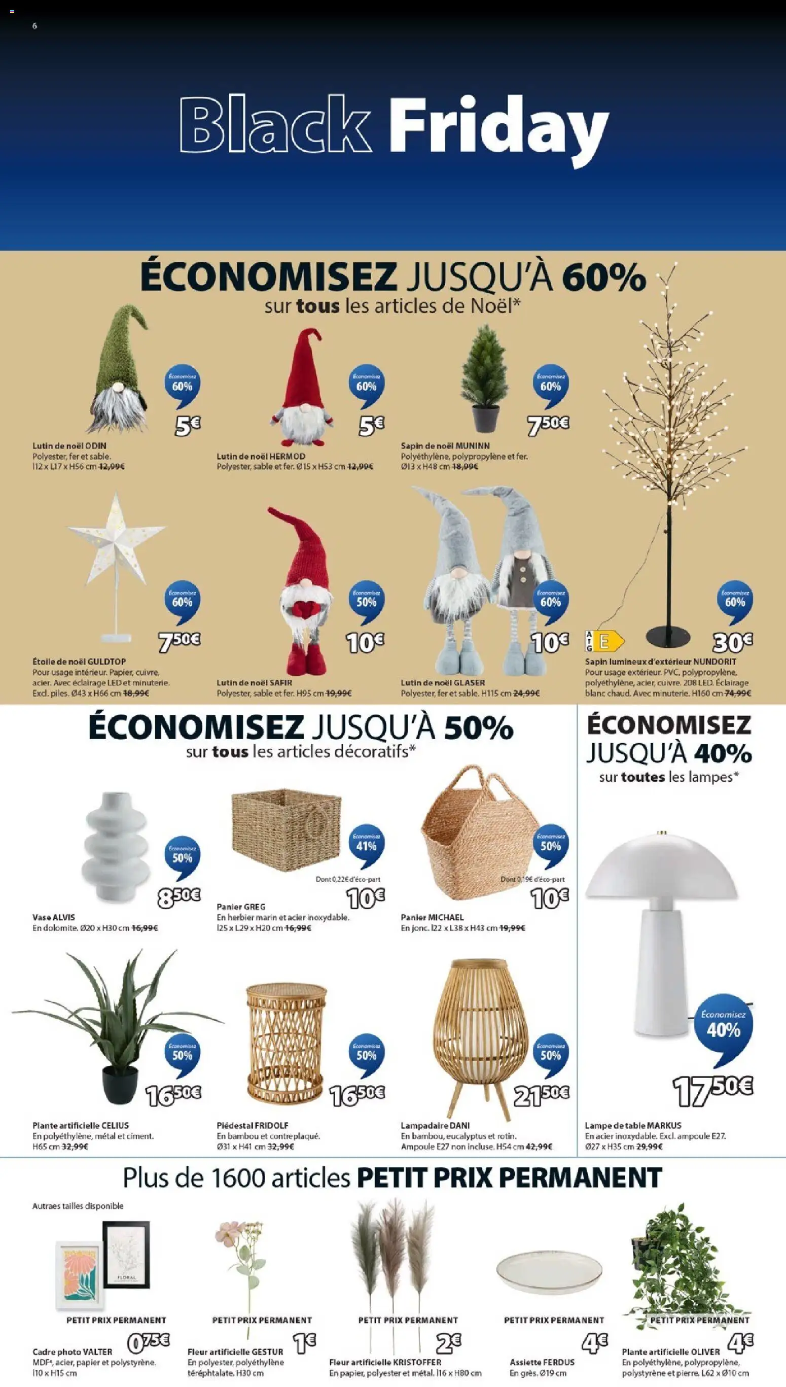 {H1} | Page: 6 | Produits: Plante artificielle, Table, Panier, Cadre