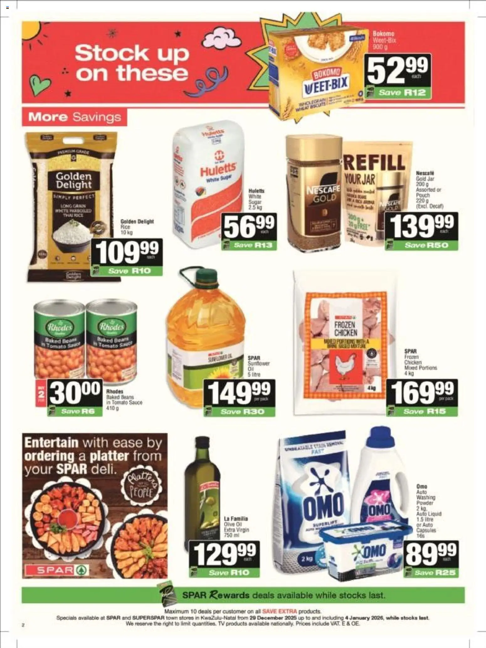 New Superspar catalogue – valid from 29.12.2025 | Page: 2 | Products: Baked beans, Chicken, Powder, Stock