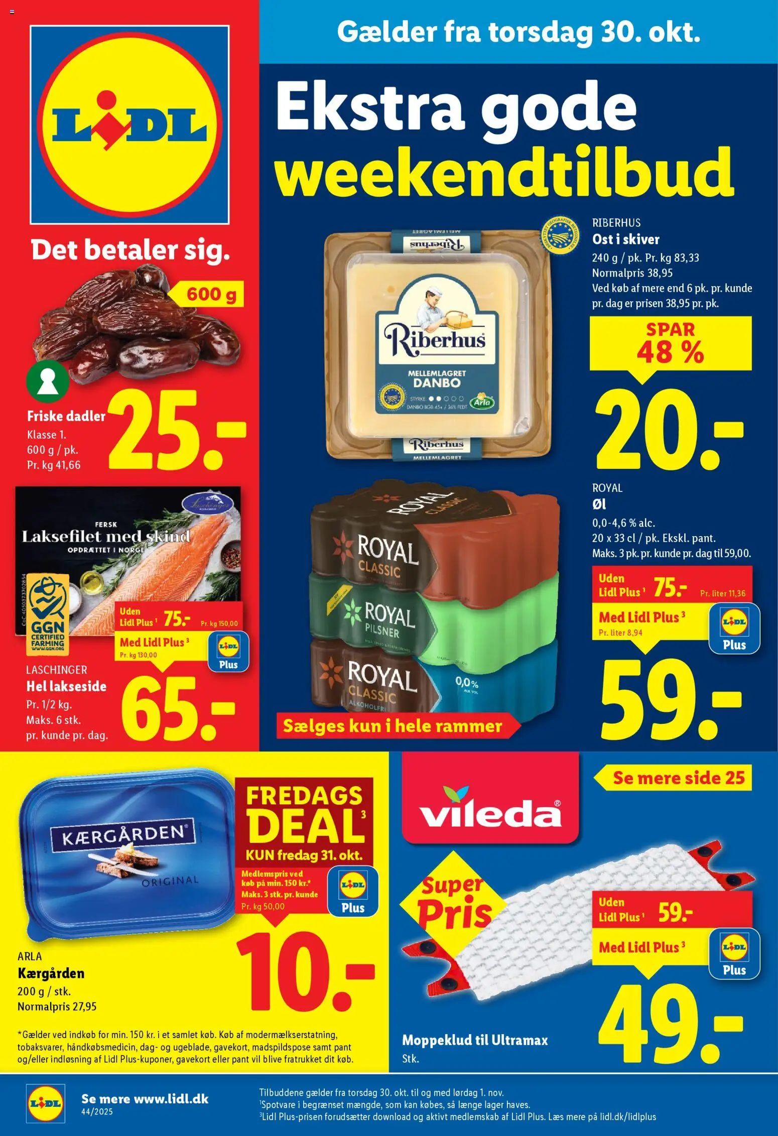 Lidl tilbudsavis – gyldig fra 26.10.2025 | Side: 1 | Produkter: Rammer, Ost, Dadler, Søm