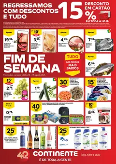 Pré-visualização Continente Fim de Semana válido de 15.08.2025