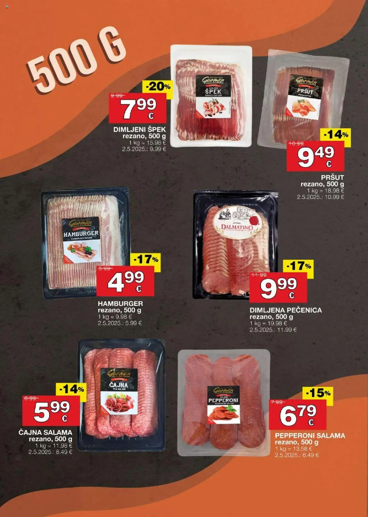 Stanić Diskont katalog | vrijedi od 18.09.2025 | Stranica: 2 | Proizvodi: Salama, Pršut, Hamburger
