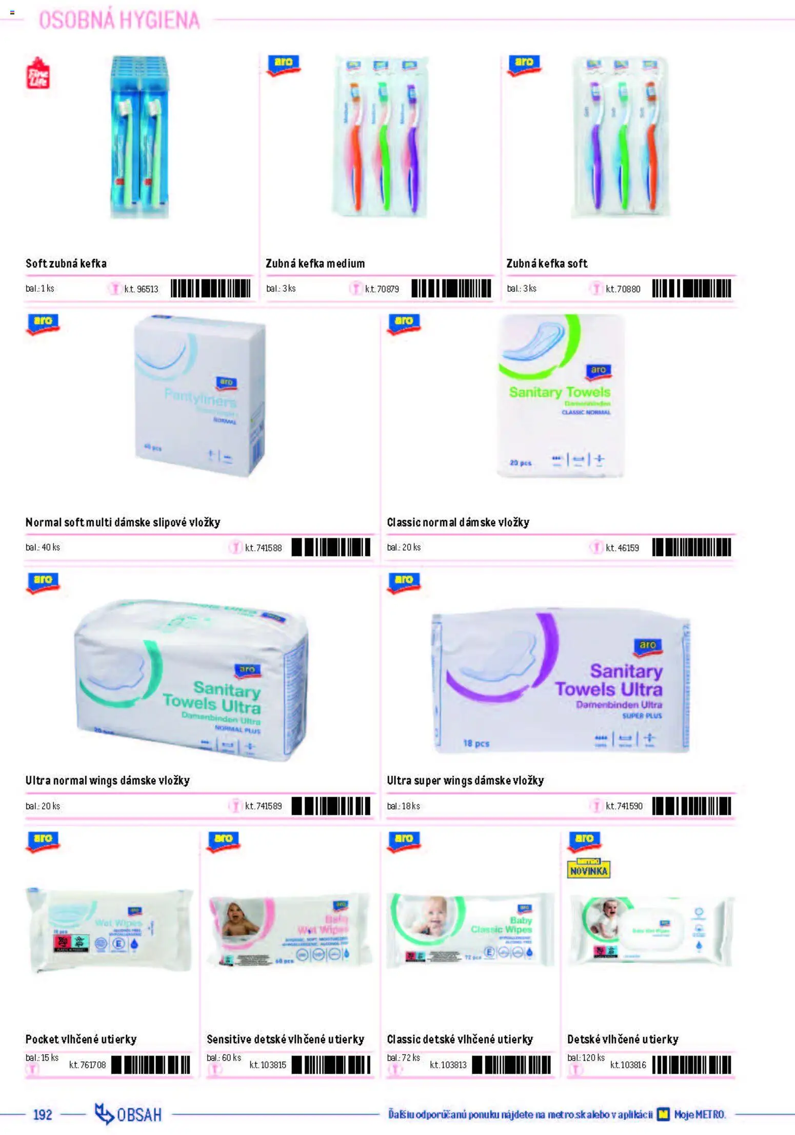 Nové Metro akcie – leták je platný od 05.12.2025 | Strana: 192 | Produkty: Zubná kefka