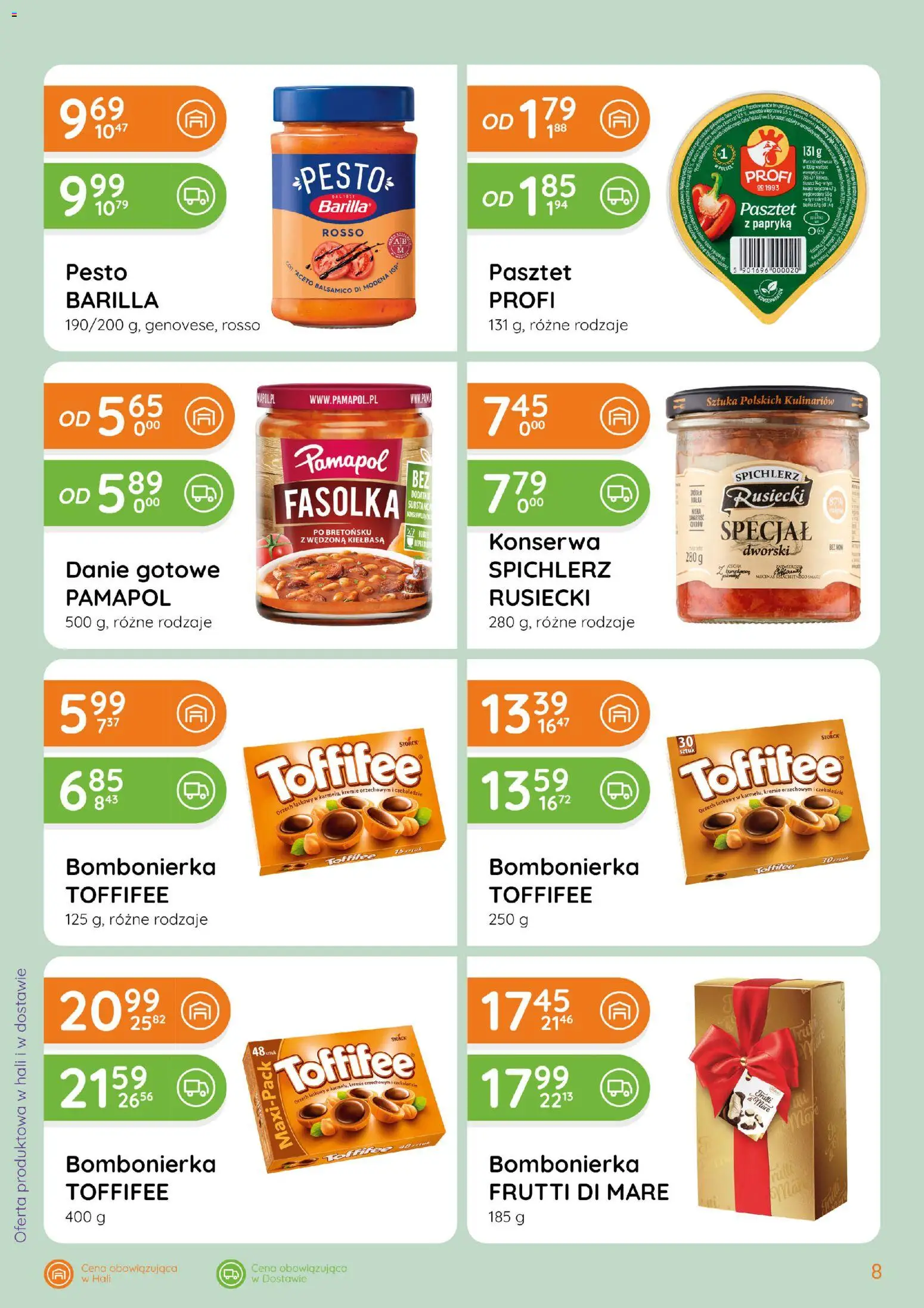 Eurocash gazetka - Ofensywa Spożywcza od 02.04.2026 | Strona: 8 | Produkty: Toffifee, Pesto, Czekolada, Frutti di Mare