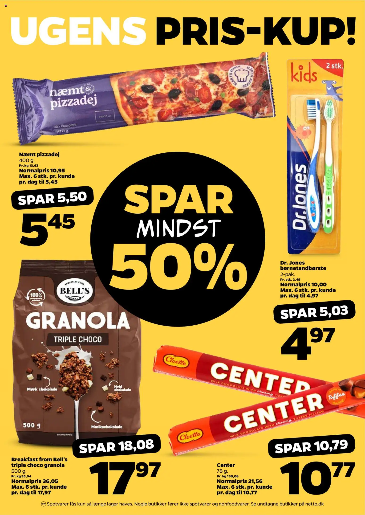 Netto tilbudsavis – gyldig fra 17.01.2026 | Side: 14 | Produkter: Chokolade, Pizza, Pizzadej
