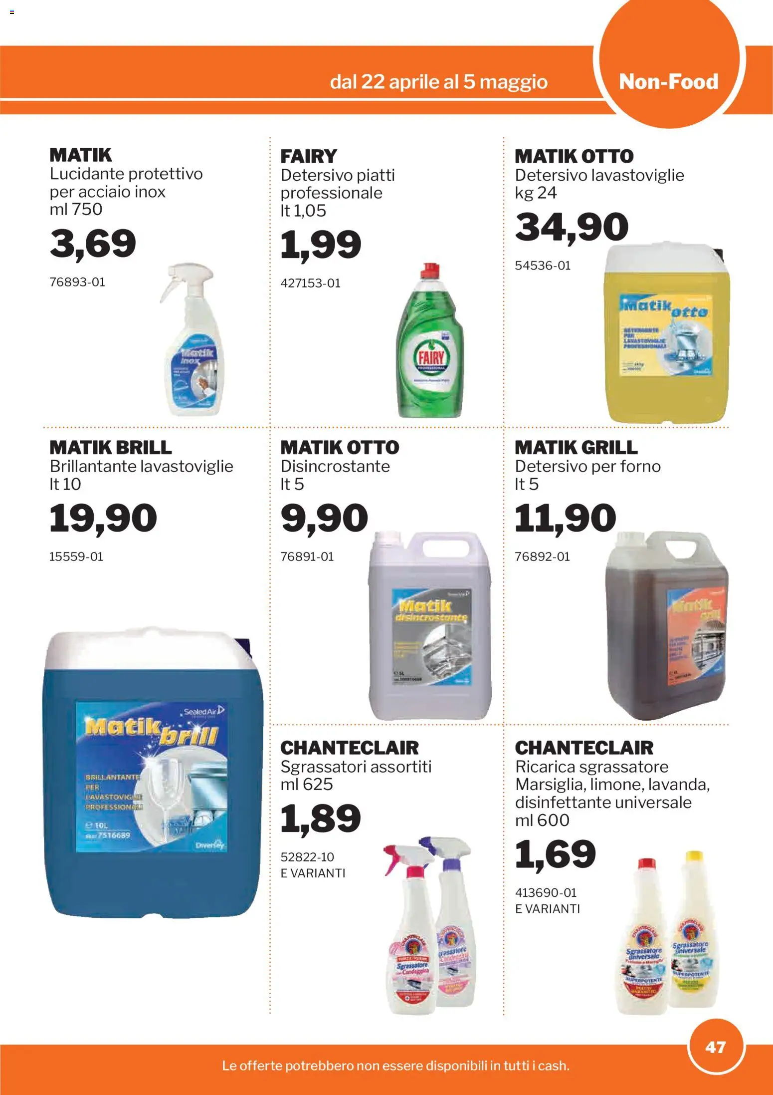 Volantino Sogegross del 22.04.2026 | Pagina: 47 | Prodotti: Sgrassatore, Lavastoviglie, Forno