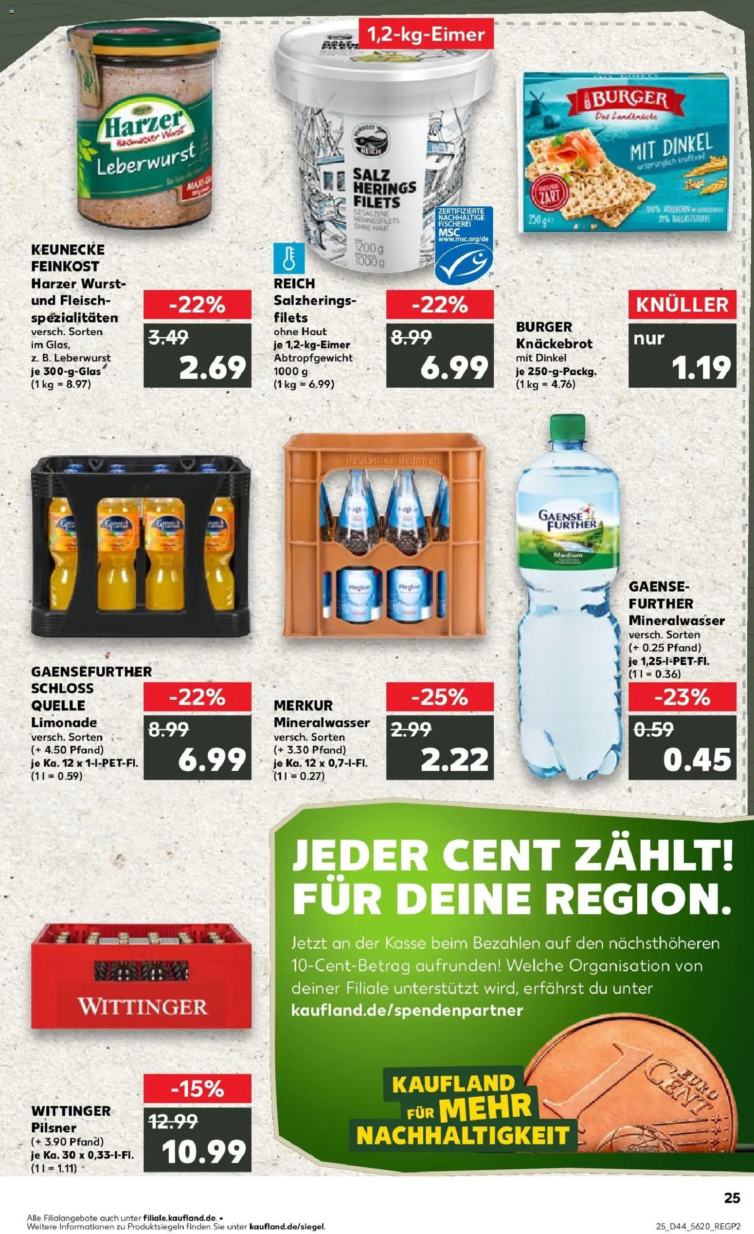 Kaufland prospekt Salzwedel	 – gültig ab 30.10.2025 | Seite: 25 | Produkte: Burger, Mineralwasser, Salz, Wurst