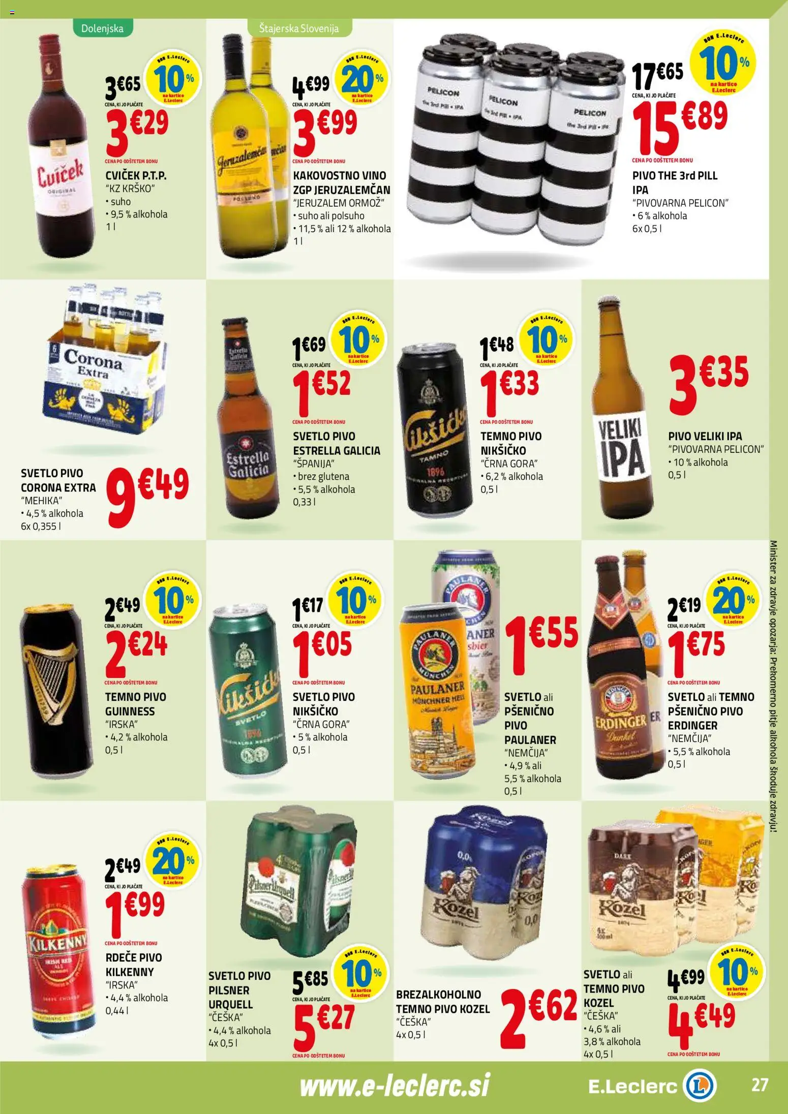 Novi E.leclerc katalog ponudbe – veljaven od 04.02.2026 | Stran: 27 | Izdelki: Vino, Pivo