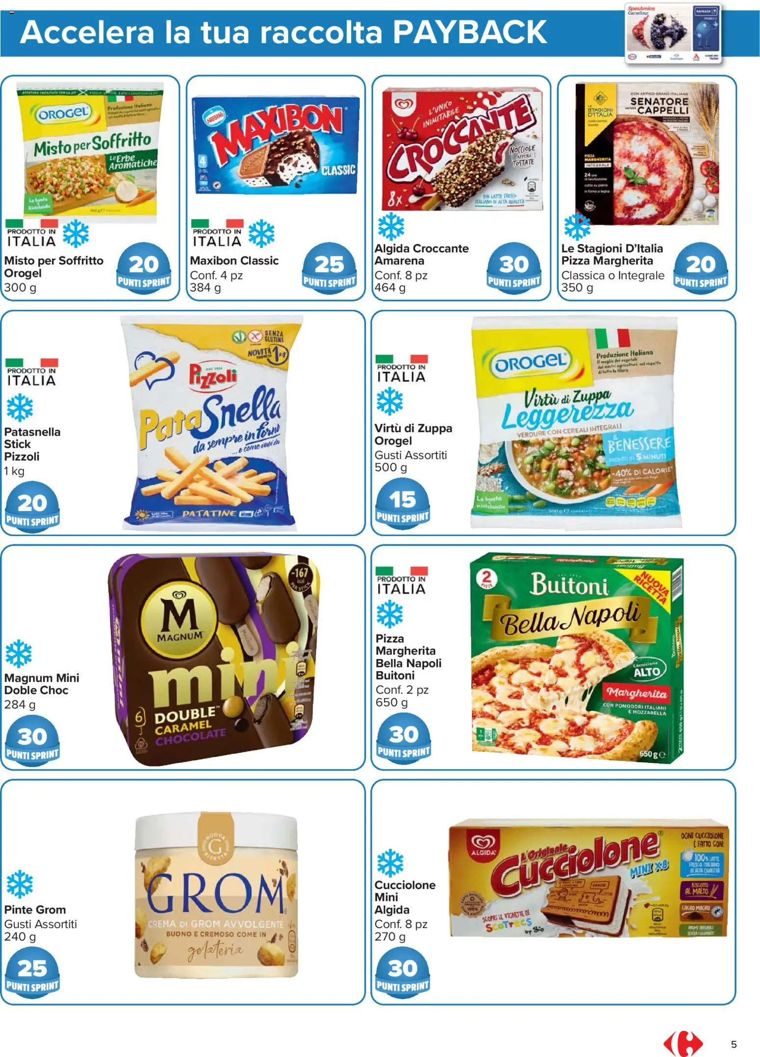 Volantino Carrefour del 24.03.2026 | Pagina: 5 | Prodotti: Patatine, Latte, Pomodori, Amarena