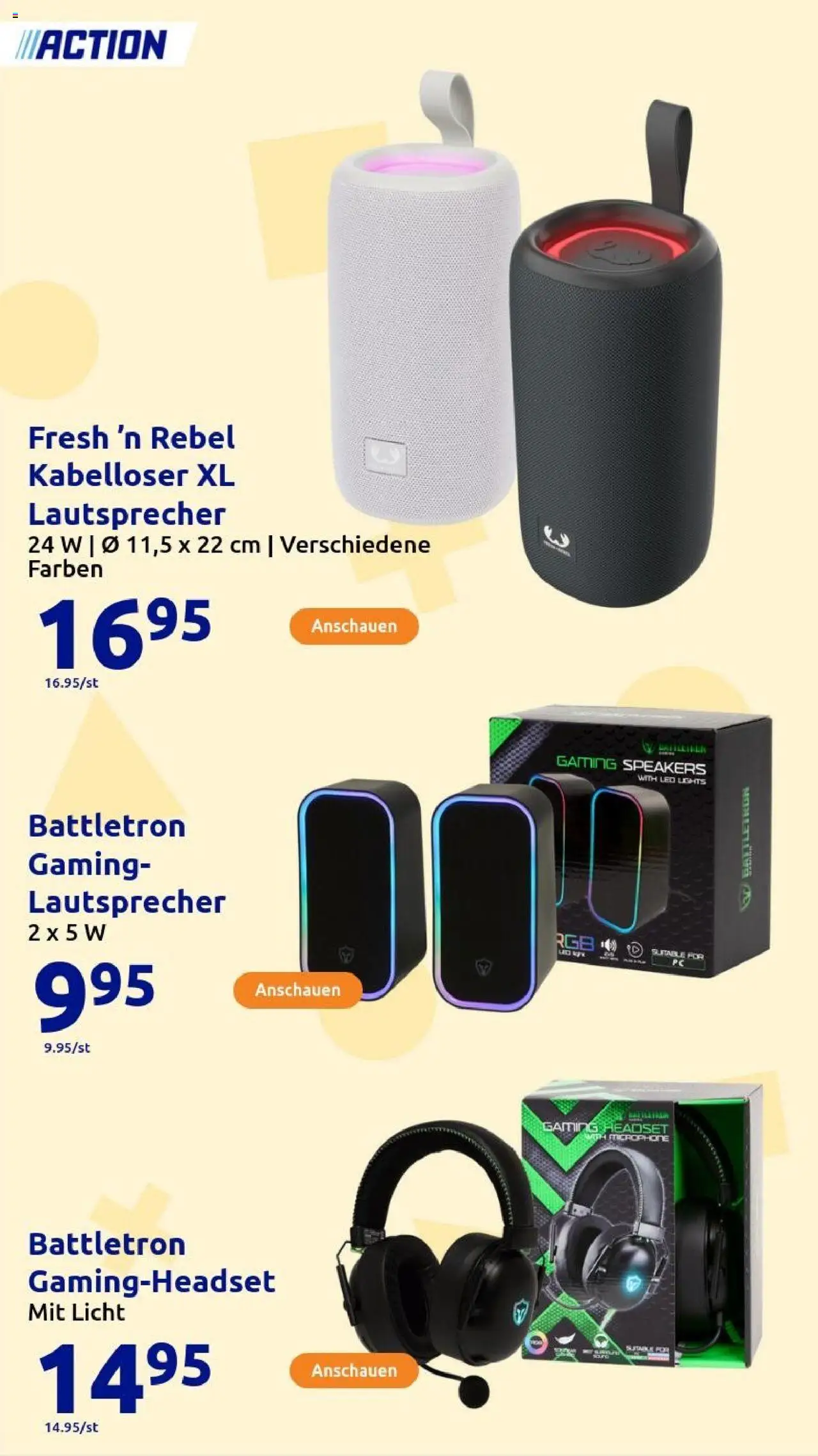 Action Prospekt – gültig ab 08.10.2025 | Seite: 150 | Produkte: Lautsprecher, Headset