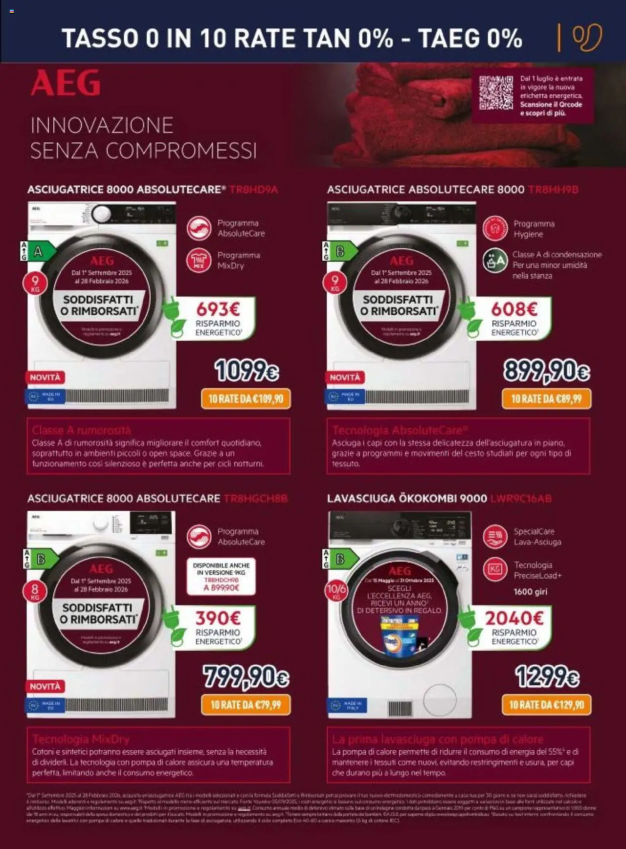Volantino Unieuro del 17.10.2025 | Pagina: 3 | Prodotti: Lavasciuga, Asciugatrice
