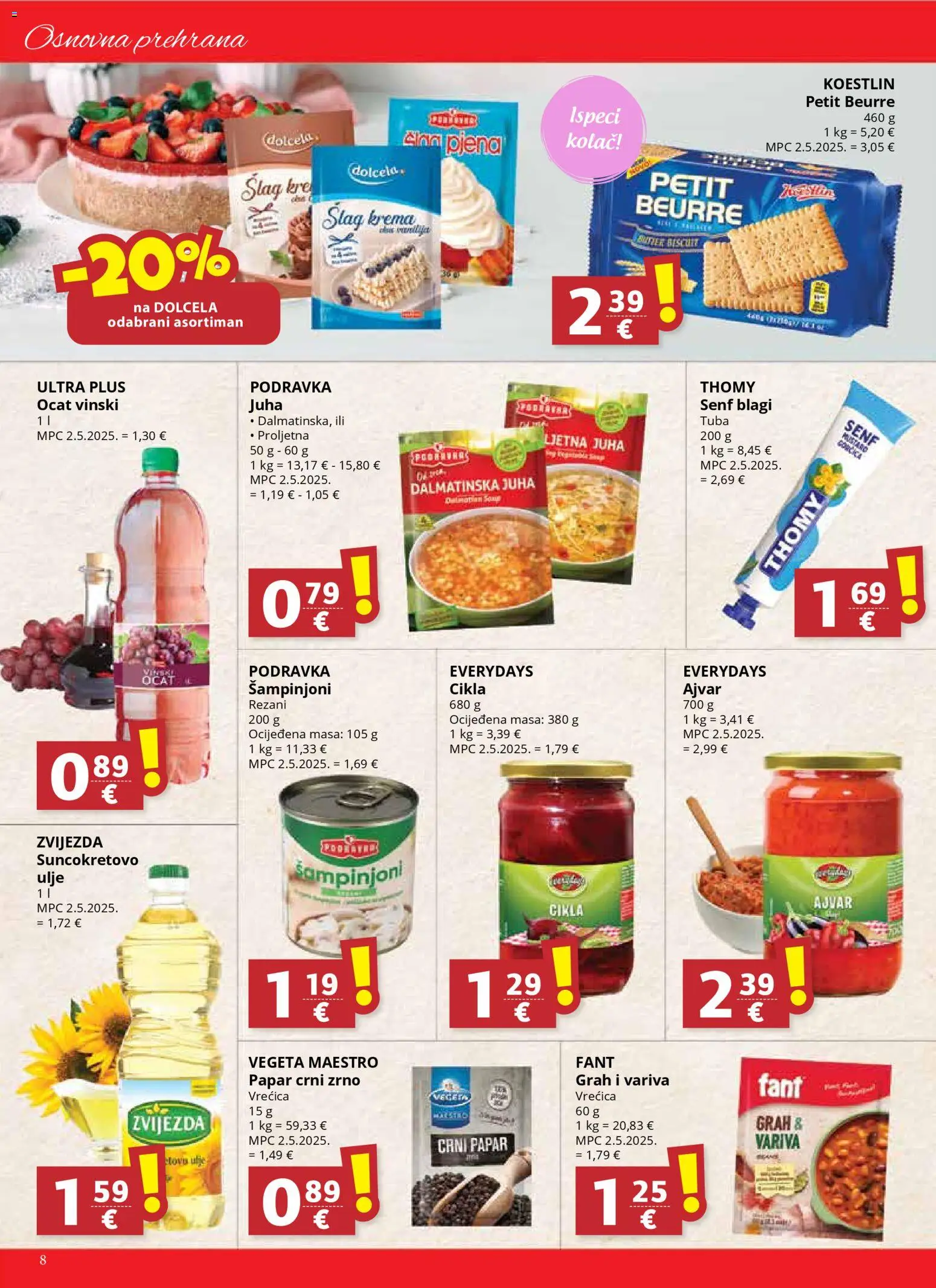 Ribola katalog | vrijedi od 05.11.2025 | Stranica: 8 | Proizvodi: Suncokretovo ulje, Petit Beurre, Ulje, Senf