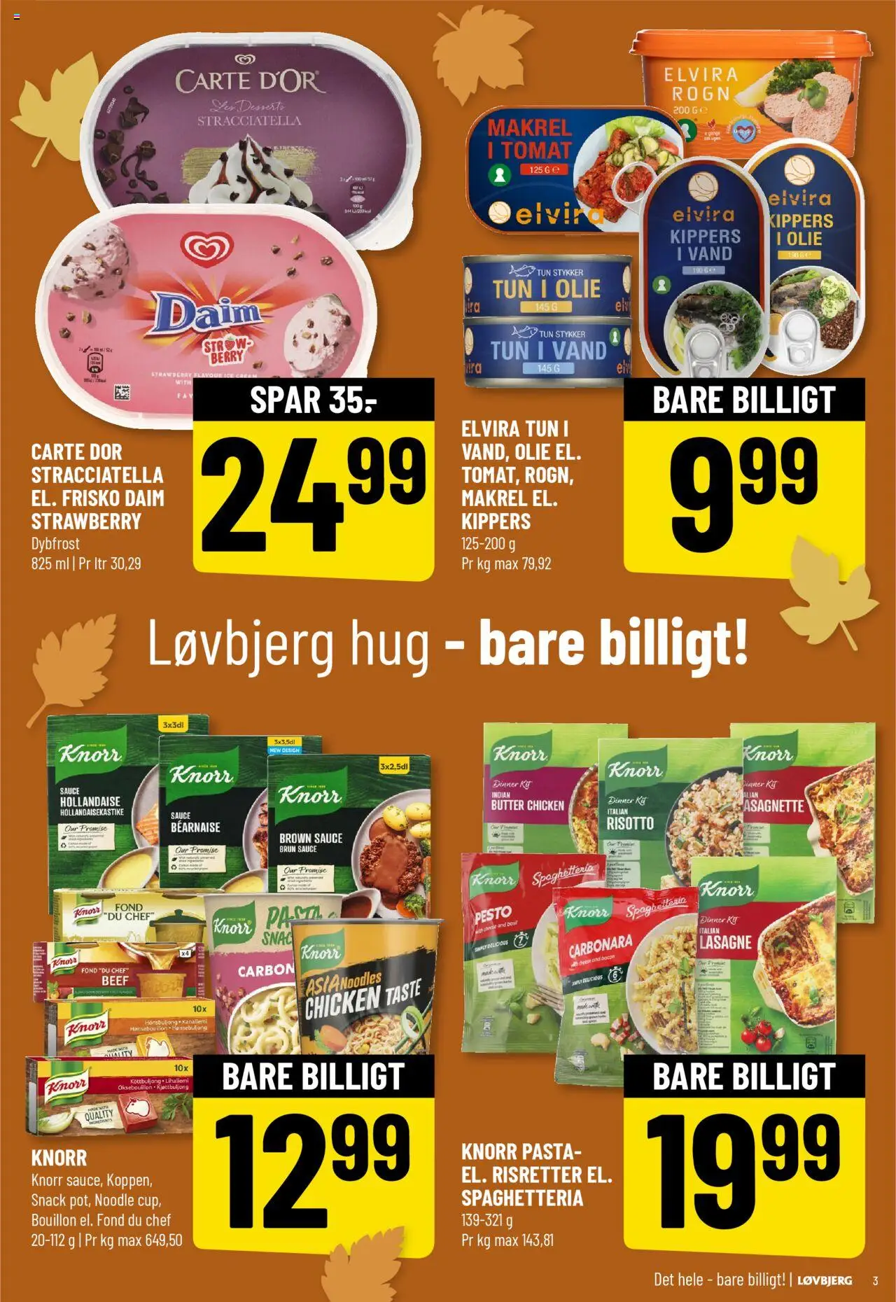 Løvbjerg tilbudsavis – gyldig fra 17.10.2025 | Side: 3 | Produkter: Olie, Kippers, Pasta, Tun