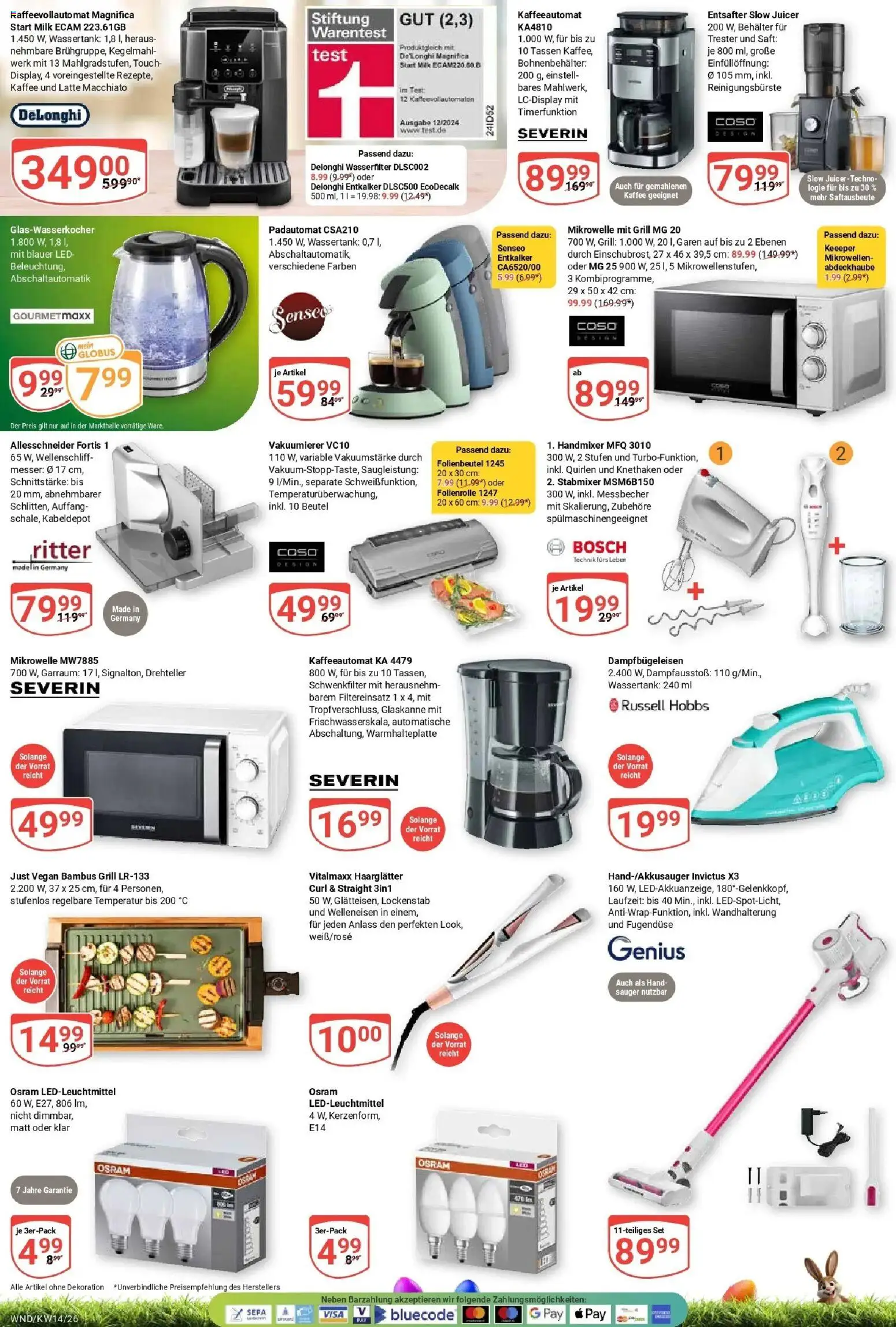 Globus prospekt St. Wendel	 – gültig ab 30.03.2026 | Seite: 30 | Produkte: Bosch, Senseo, Entsafter, Haarglätter