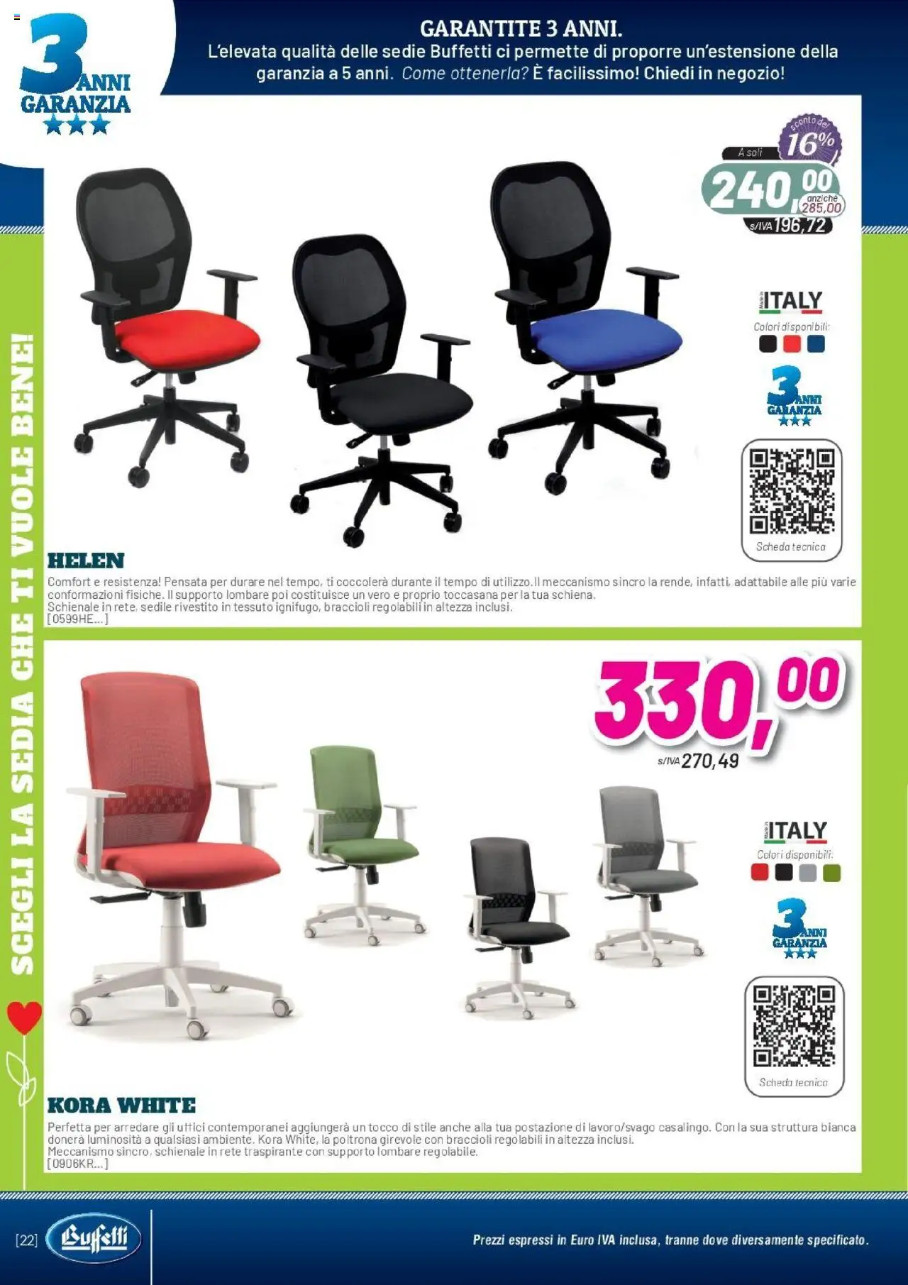Volantino Buffetti del 08.09.2025 | Pagina: 22 | Prodotti: Braccioli, Poltrona, Sedia