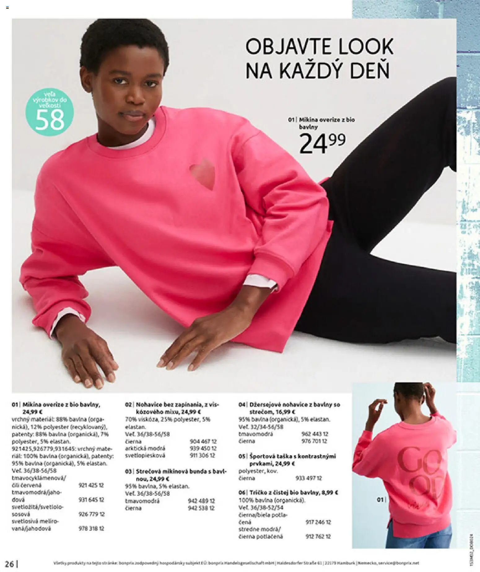Nové Bonprix akcie – leták je platný od 20.02.2026 | Strana: 28 | Produkty: Mikina, Bunda, Nohavice, Taška