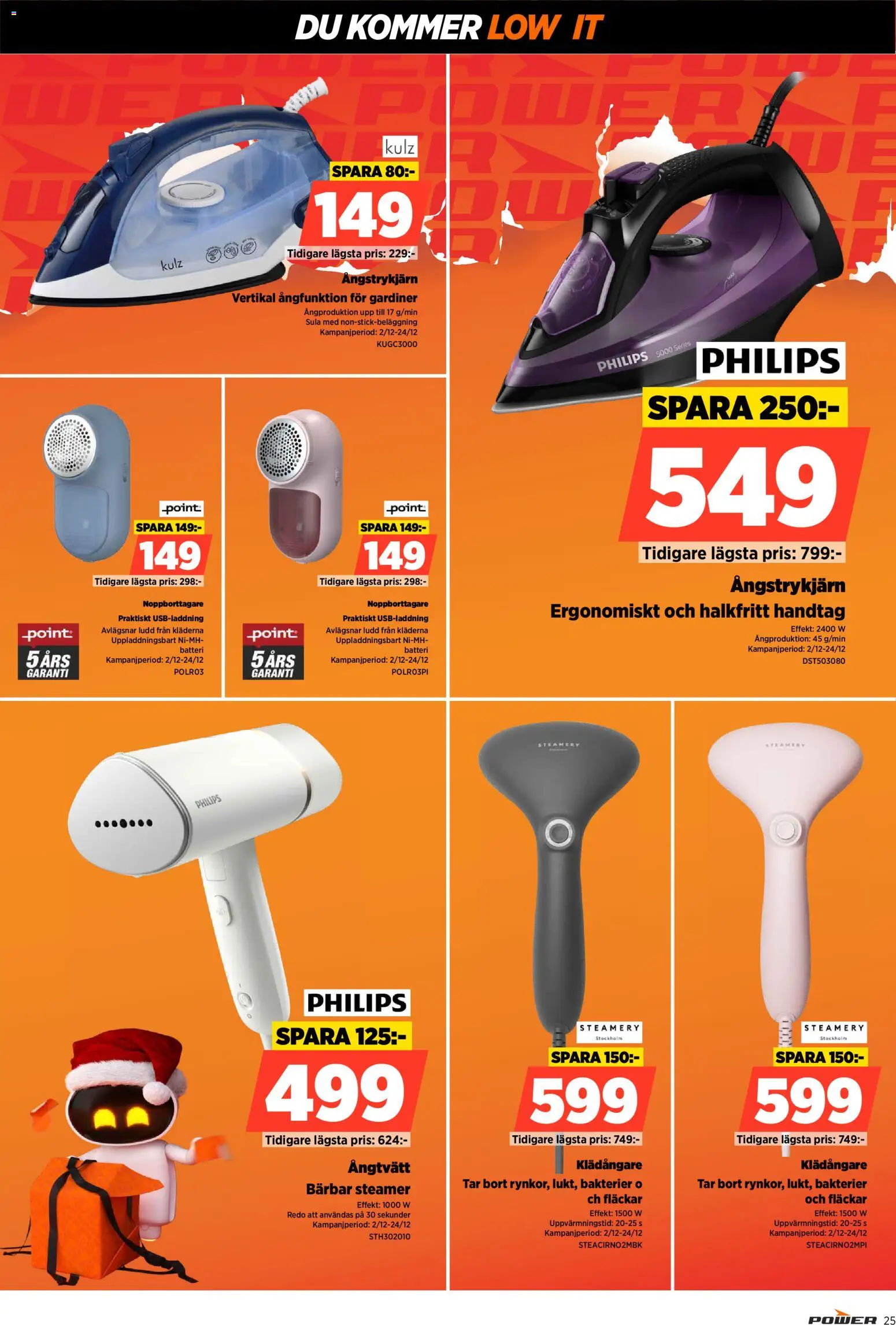Power reklamblad aktuell från 22.12.2025 | Sida: 25 | Produkter: Batteri, Ångtvätt