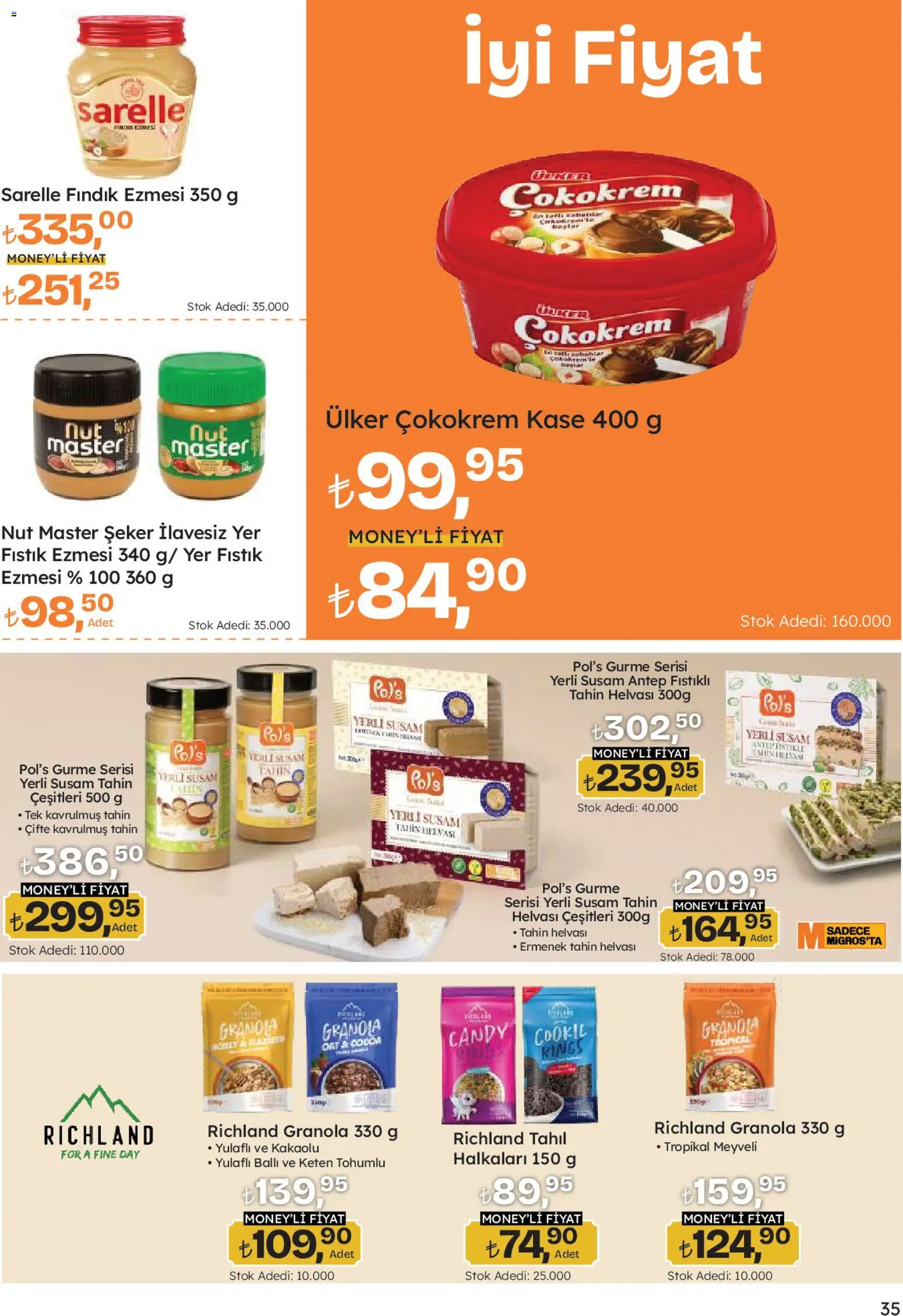 Migros Katalog - Migroskop - 08.01.2026 tarihinden itibaren geçerlidir | Sayfa: 35 | Ürünler: Kaşe, Şeker, Fındık, Tahıl